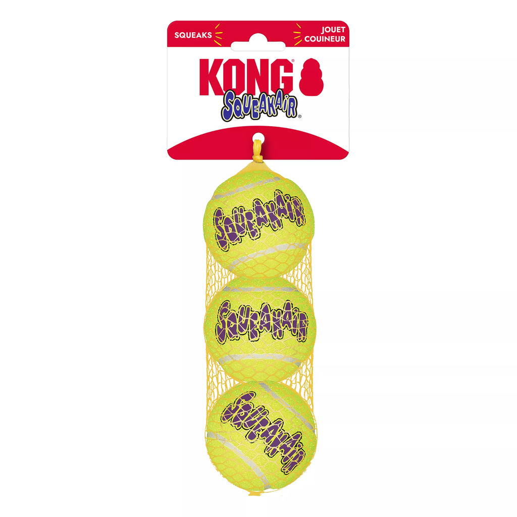 KONG AirDog Tennis Ball Set Squeaker Dog Toy - 3 Pack