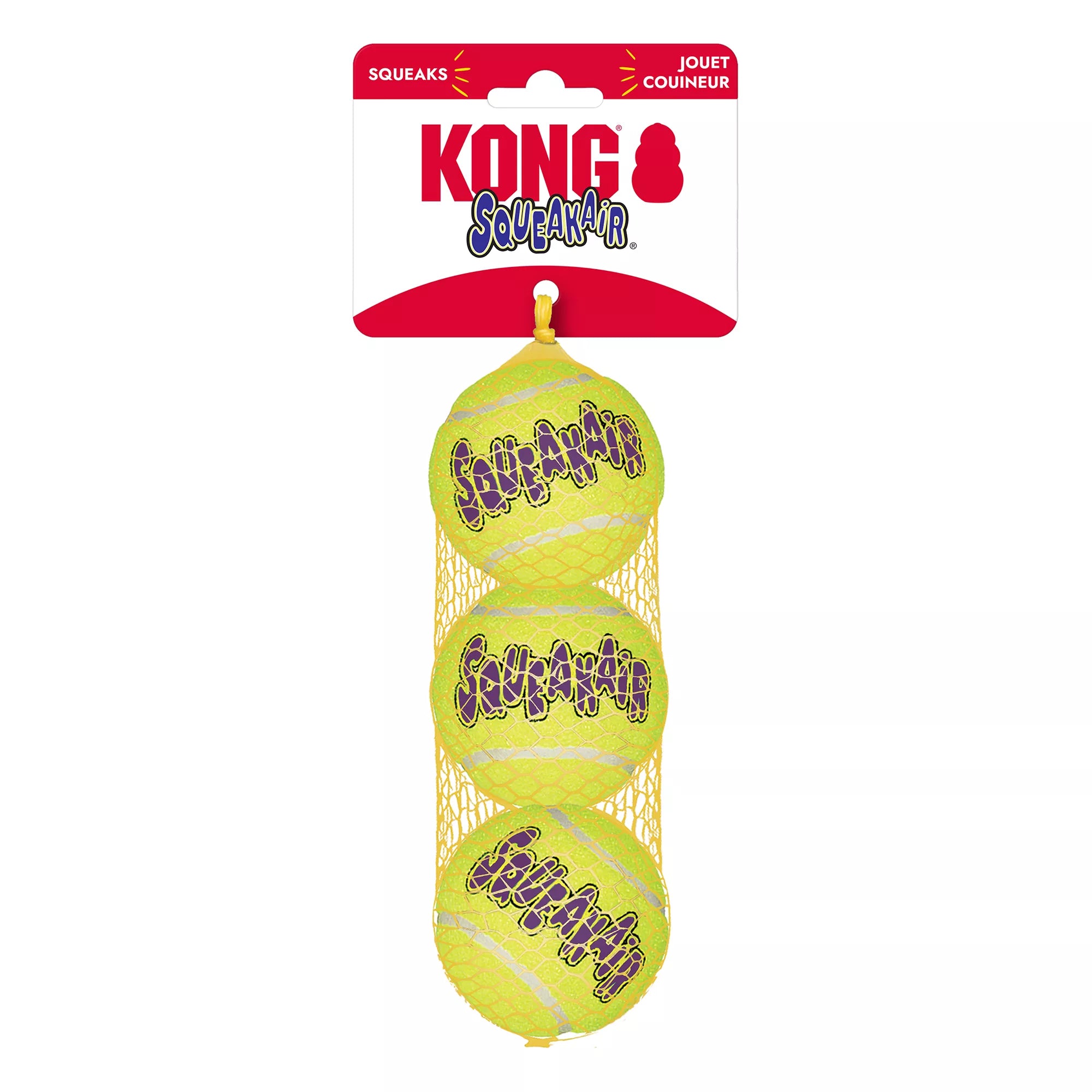 KONG AirDog Tennis Ball Set Squeaker Dog Toy - 3 Pack