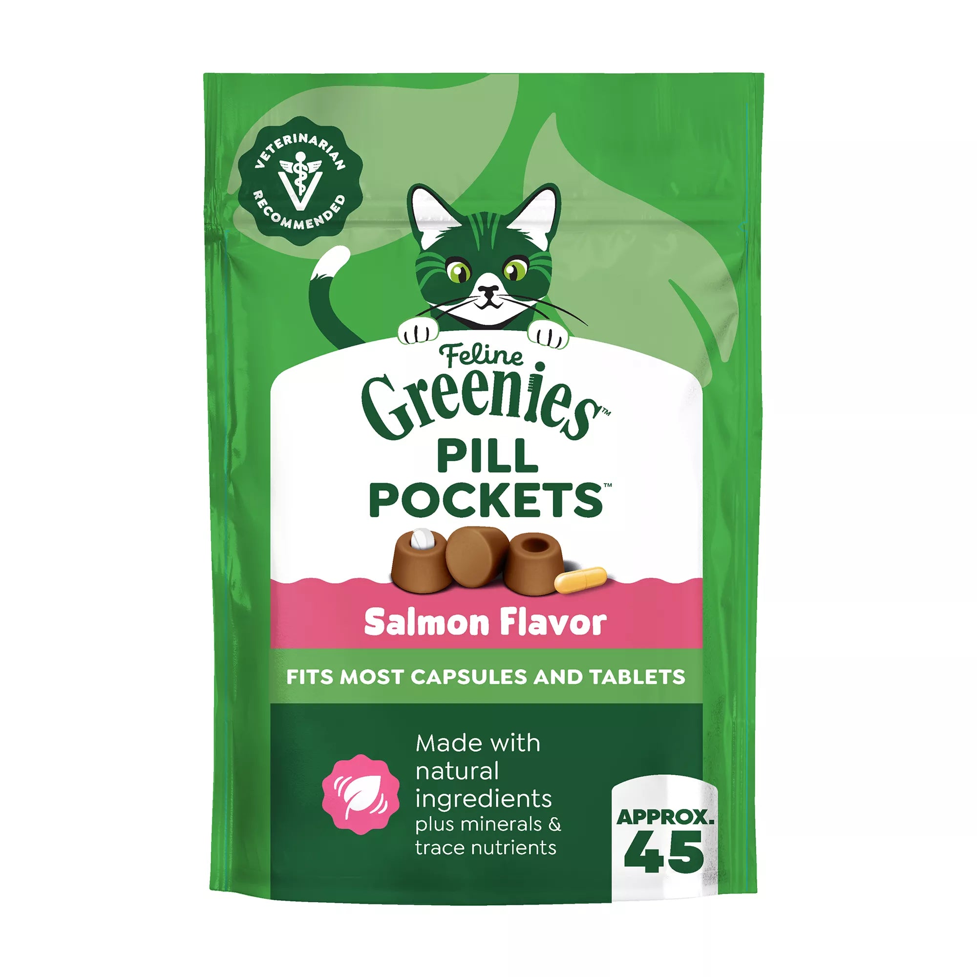 Greenies Feline Pill Pockets Cat Treats - Salmon