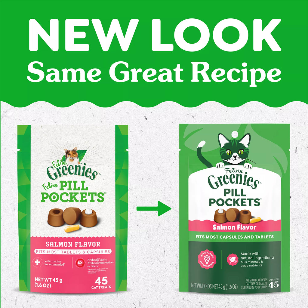 Greenies Feline Pill Pockets Cat Treats - Salmon
