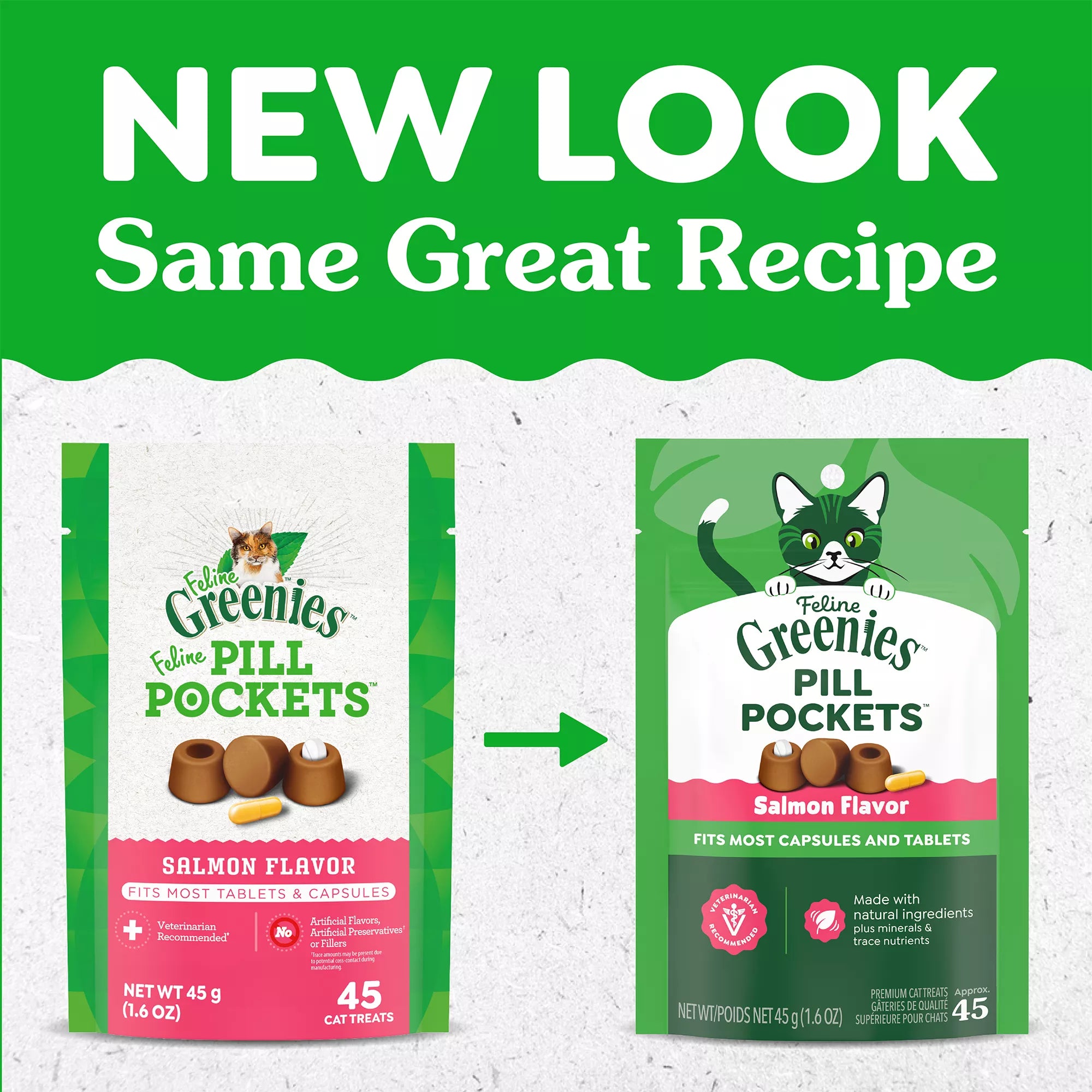 Greenies Feline Pill Pockets Cat Treats - Salmon