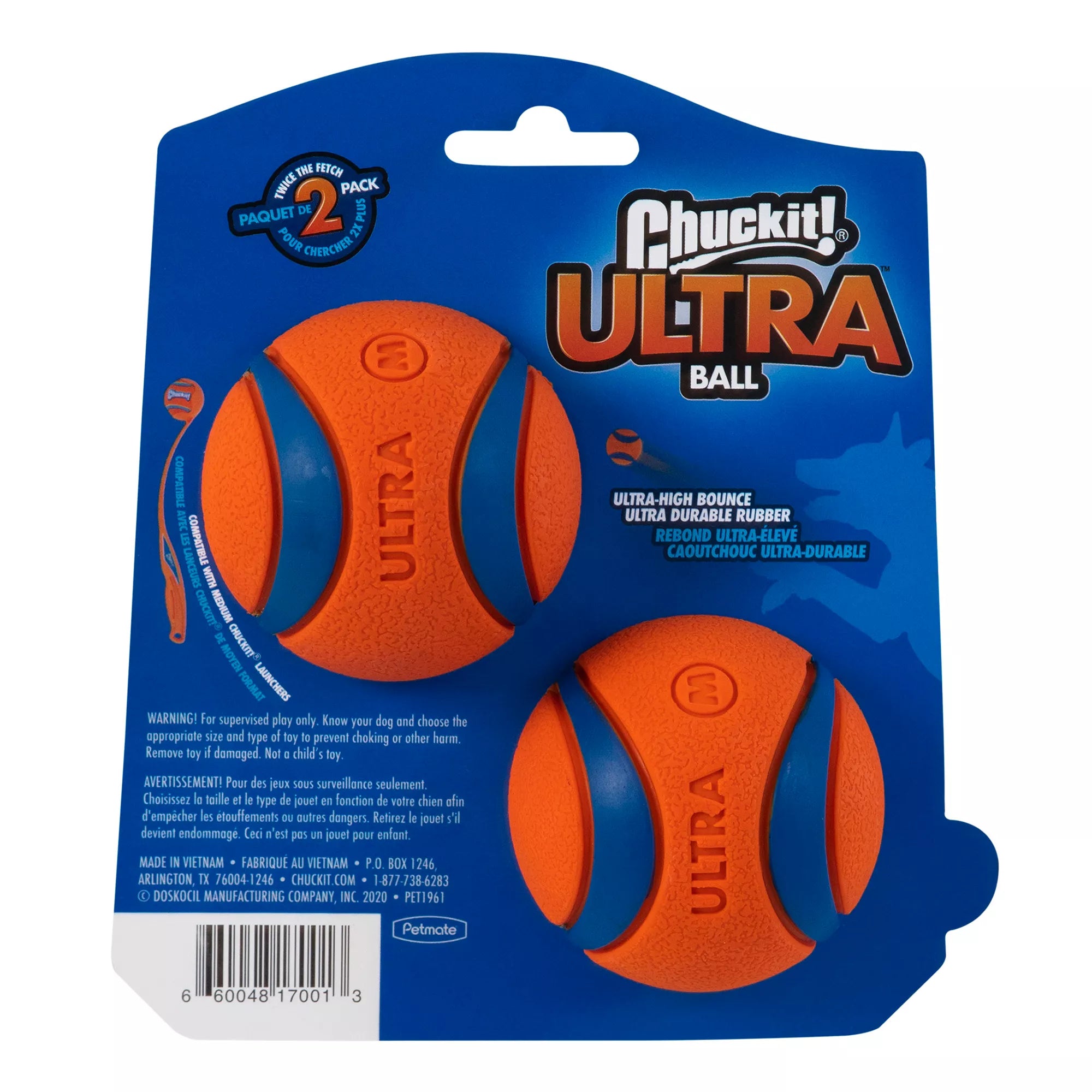 Chuckit! Ultra Ball Tough Dog Toy - 2 Pack