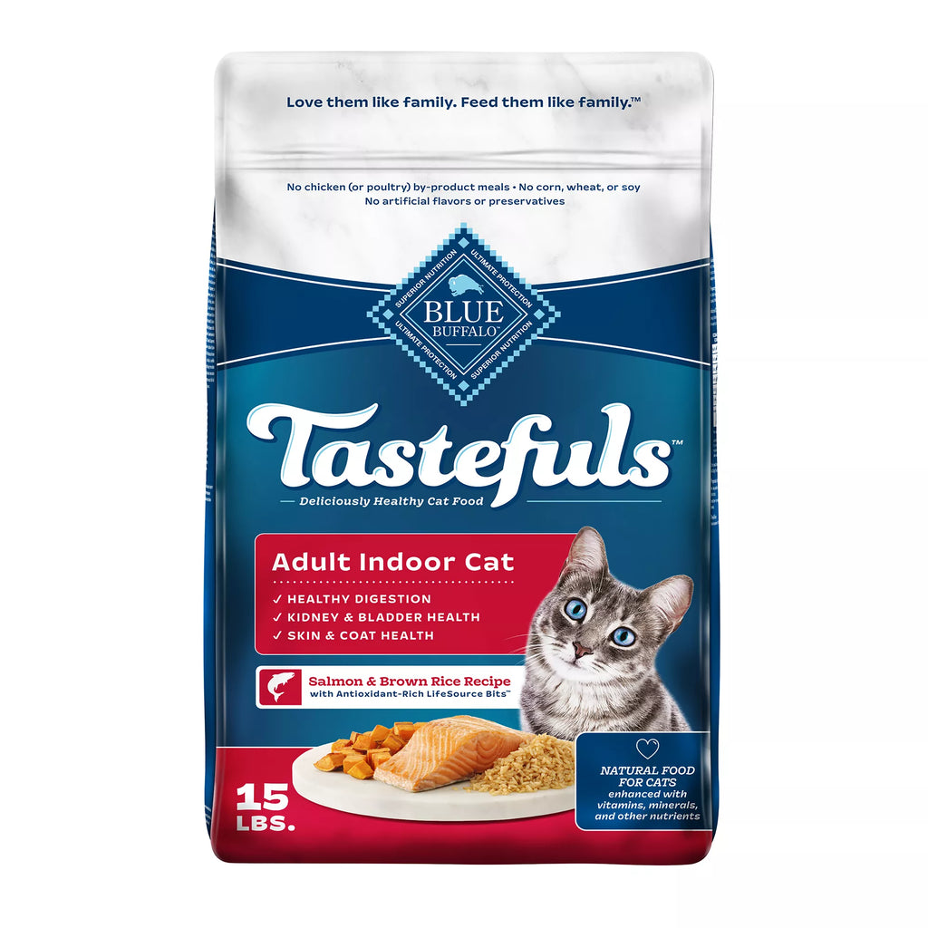Blue Buffalo Tastefuls  Adult Dry Cat Food - Natural Pet Food, Salmon
