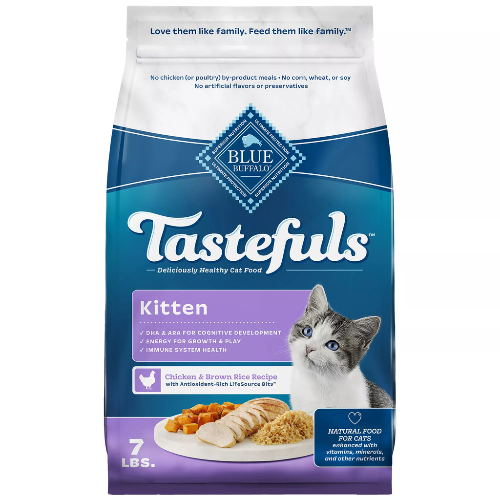 Blue Buffalo Tastefuls Kitten Dry Cat Food - Natural Pet Food, Chicken