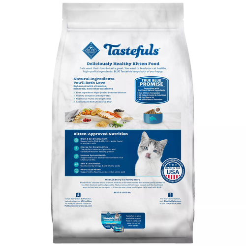 Blue Buffalo Tastefuls Kitten Dry Cat Food - Natural Pet Food, Chicken