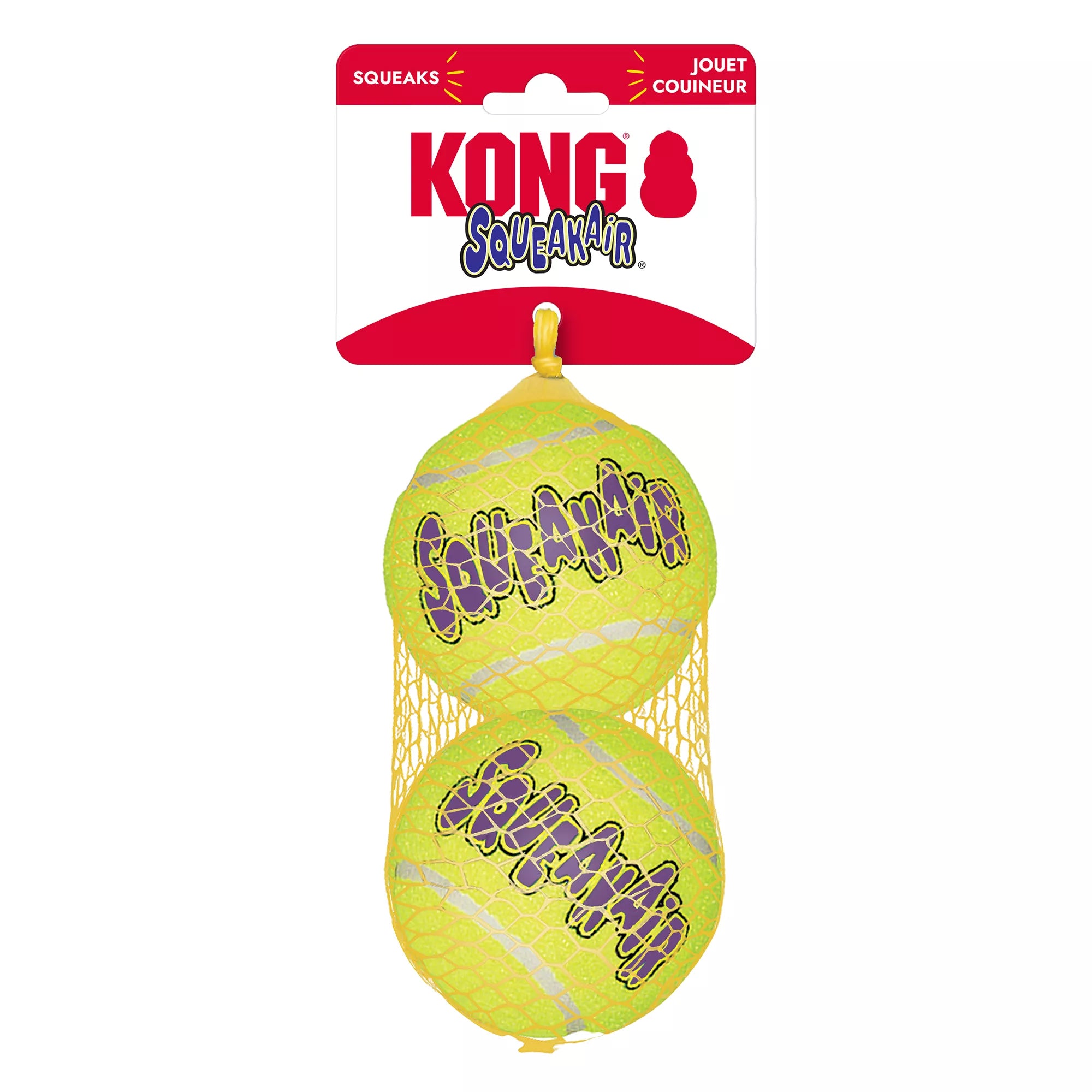 KONG AirDog Tennis Ball Set Squeaker Dog Toy - 2 Pack