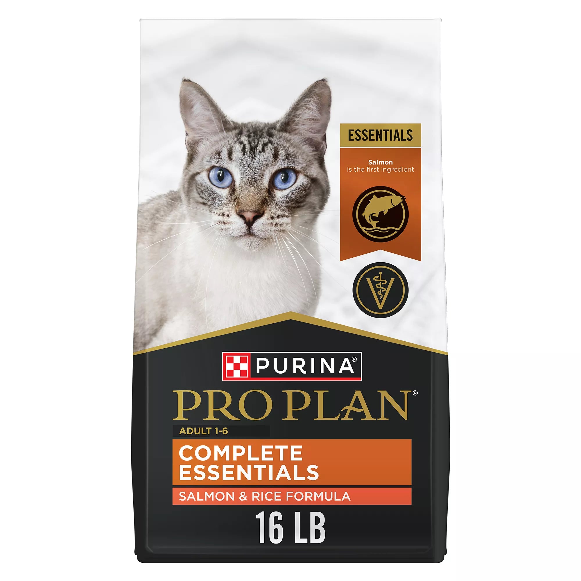 Purina Pro Plan Complete Essentials Adult Dry Cat Food - With Vitamins, Probiotics, Salmon & Rice