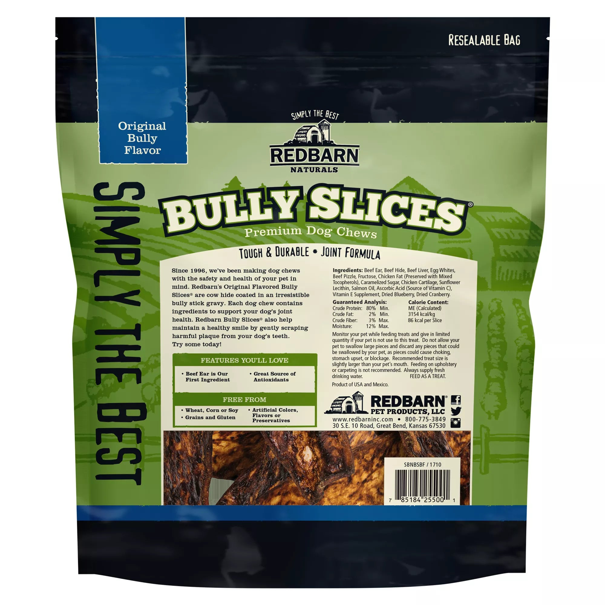 Redbarn Natural Pet Foods Bully Slices Dog Treat