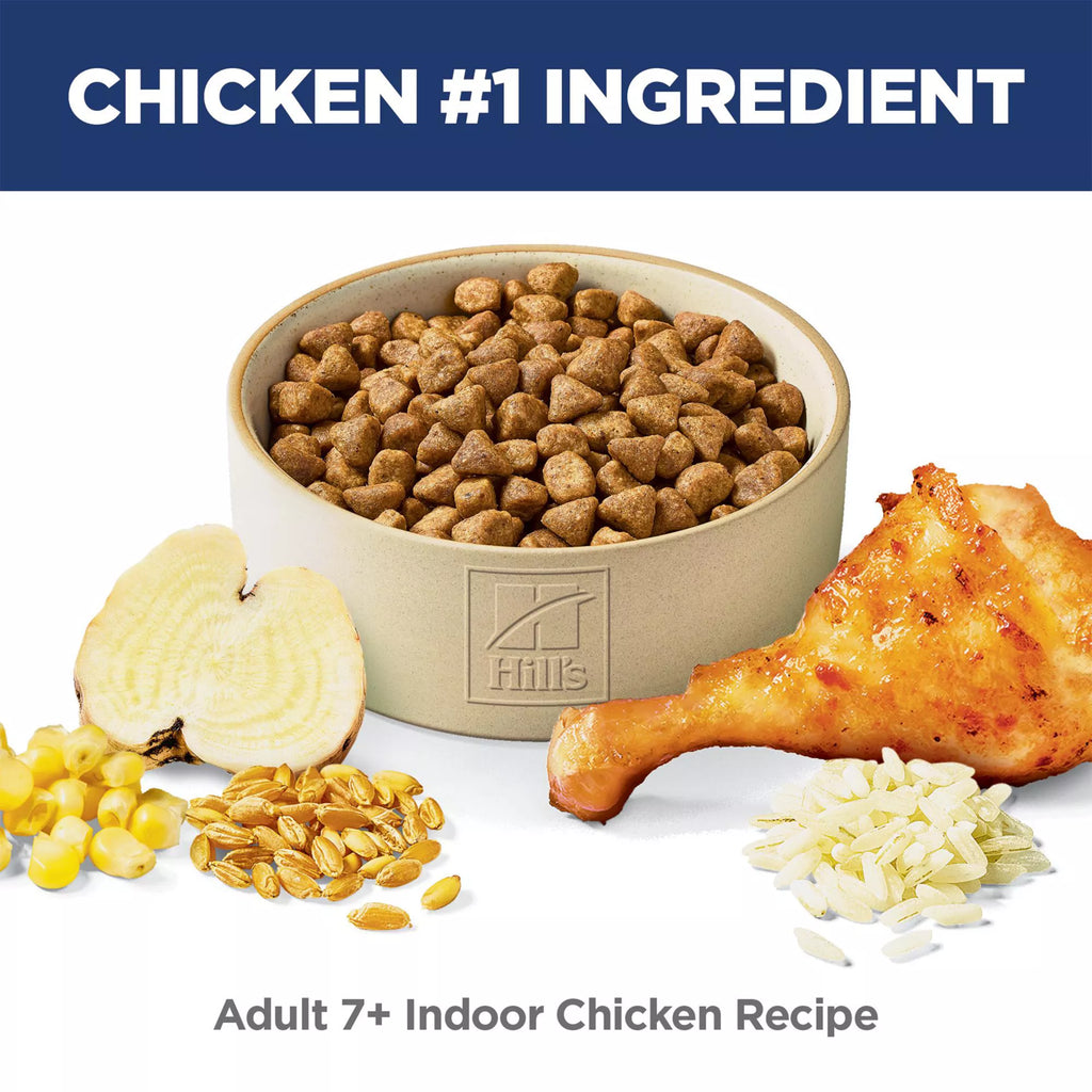 Hill's Science Diet Indoor Adult Senior 7+ Dry Cat Food - Chicken