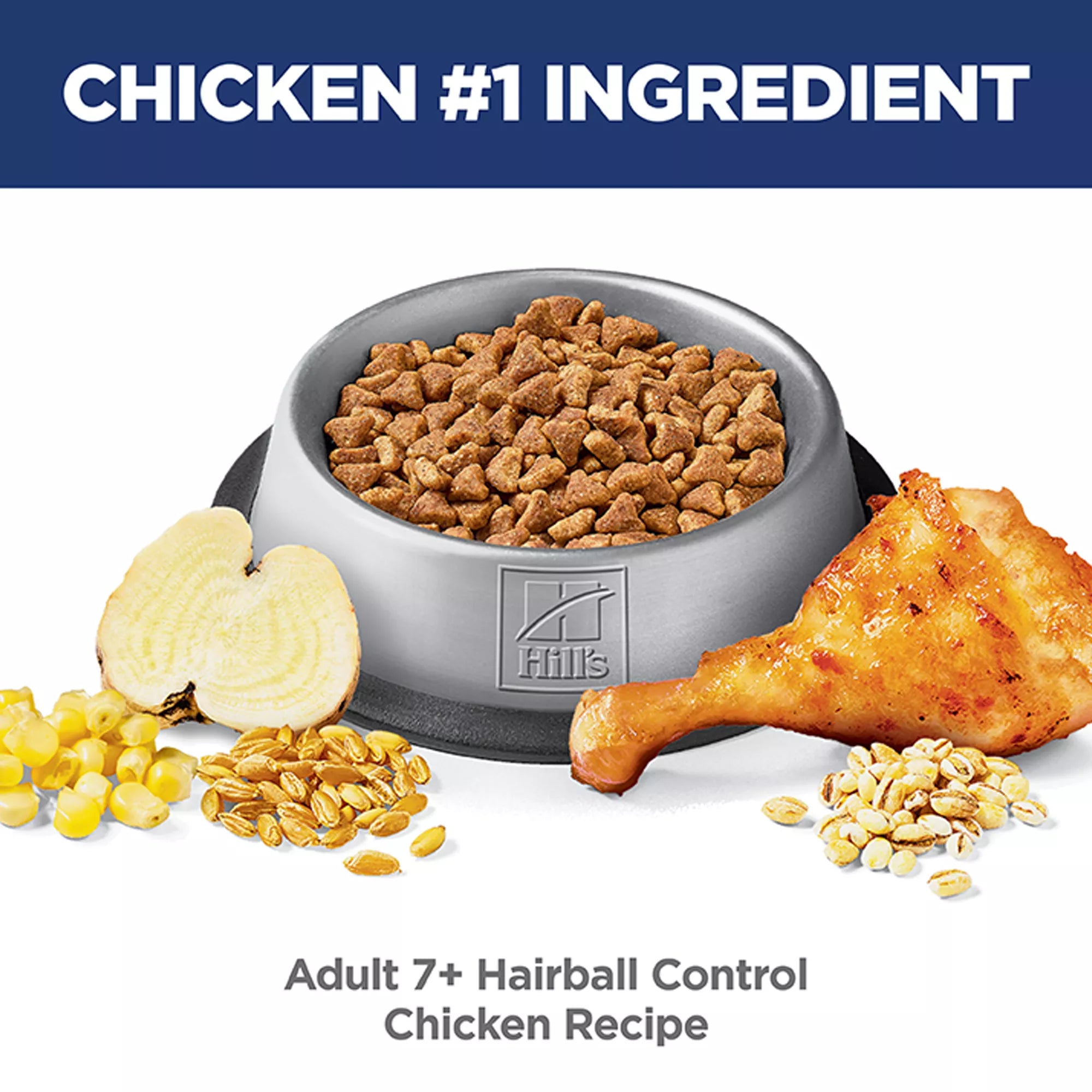Hill's Science Diet Hairball Control Adult Senior 7+ Dry Cat Food - Chicken