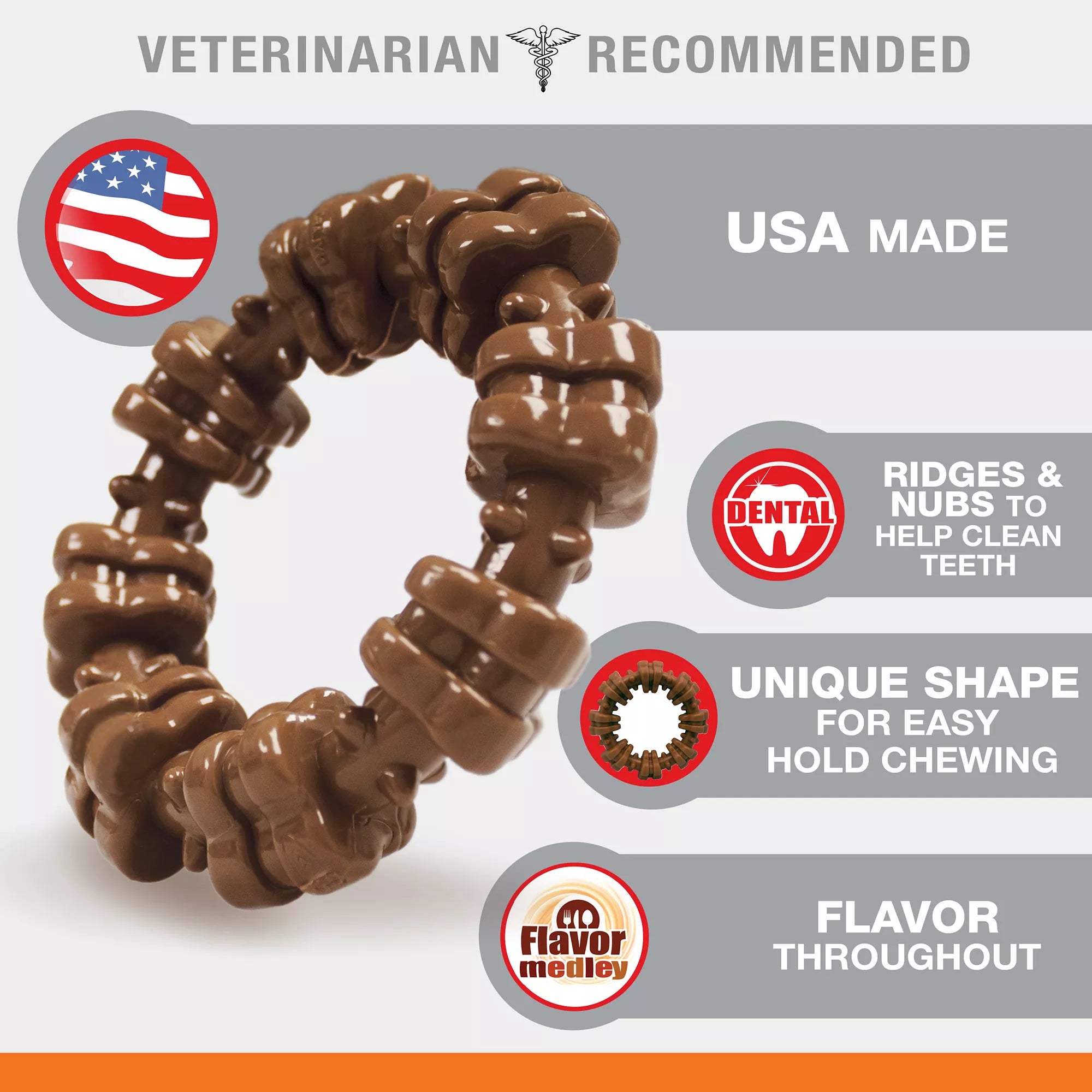 Nylabone DuraChew Plus Ring Chew Dog Toy