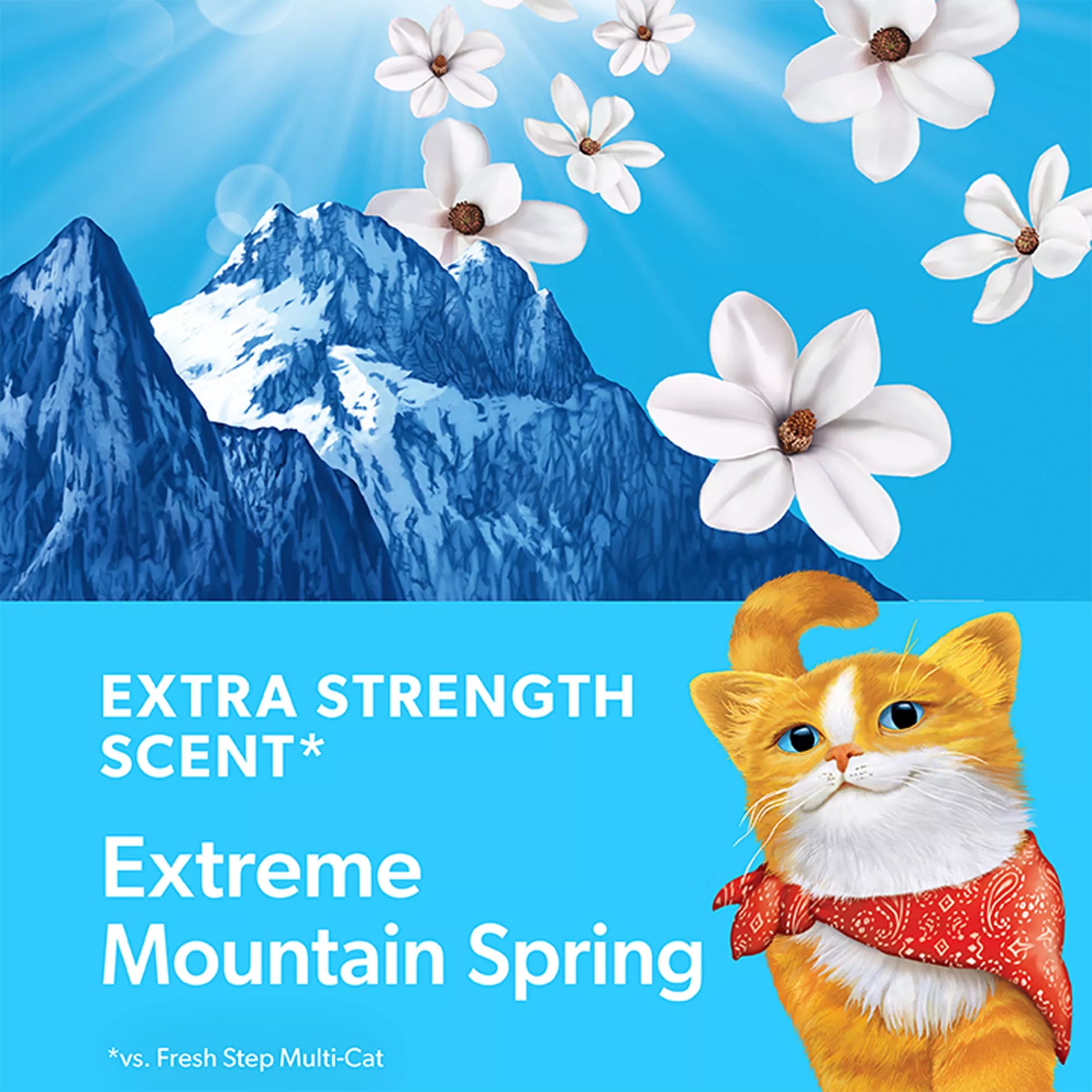 Fresh Step Extreme with Febreze Clumping Clay Cat Litter - Mountain Spring Scented, Low Dust Litter