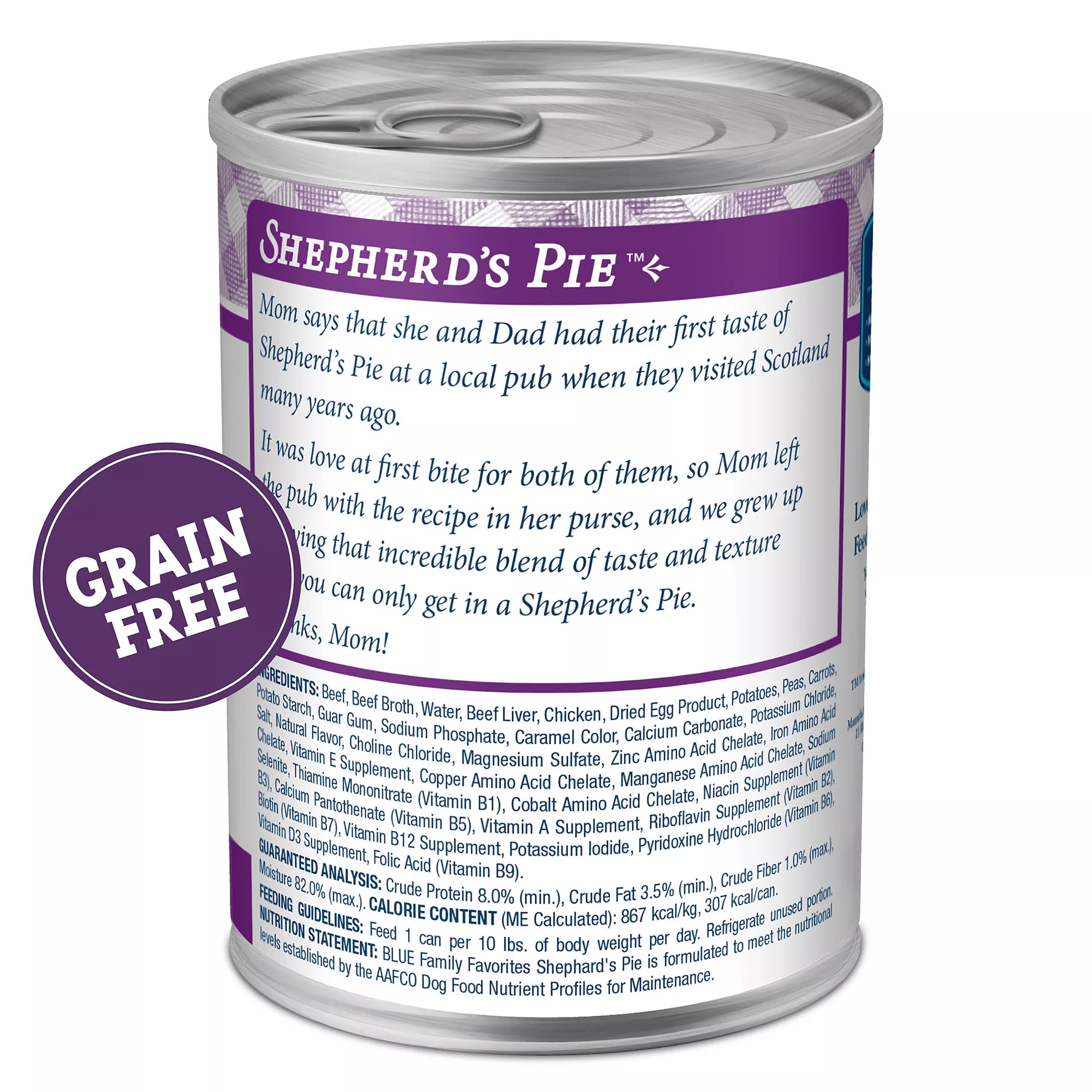 Blue Buffalo Family Favorites Adult Wet Dog Food - Shepherd's Pie, 12.5 oz