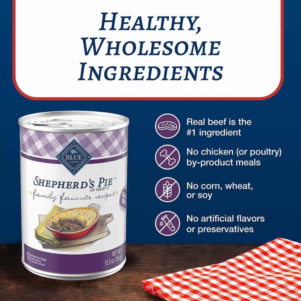 Blue Buffalo Family Favorites Adult Wet Dog Food - Shepherd's Pie, 12.5 oz