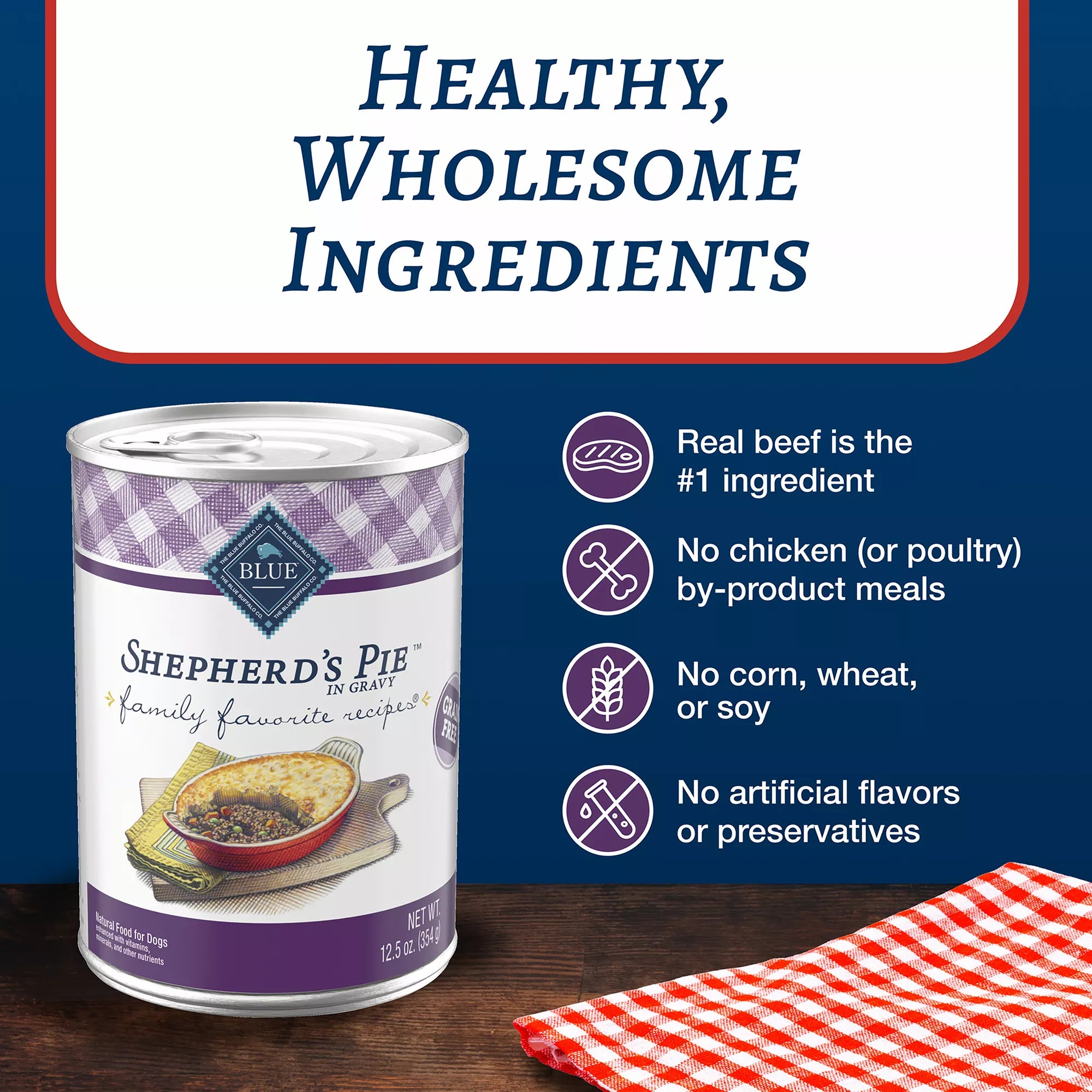 Blue Buffalo Family Favorites Adult Wet Dog Food - Shepherd's Pie, 12.5 oz