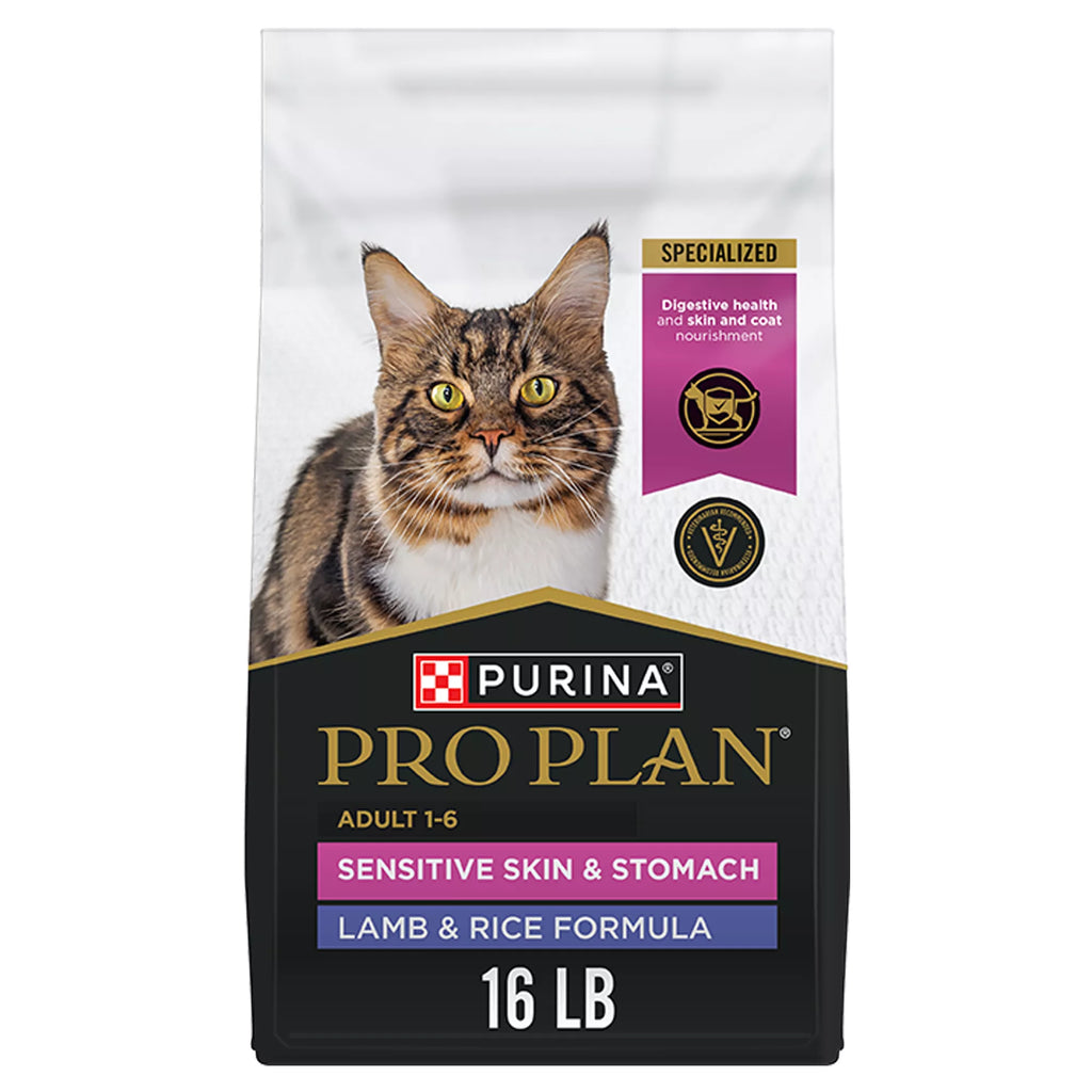 Purina Pro Plan Specialized  Adult Dry Cat Food - No Artificial Colors or Flavors, Lamb & Rice