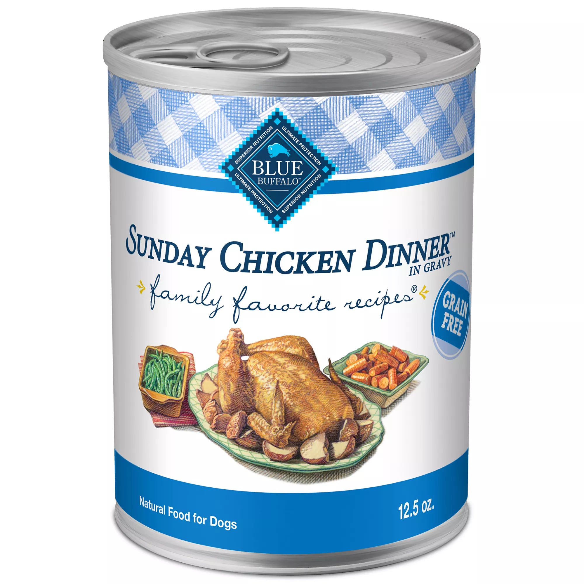 Blue Buffalo Family Favorites Adult Wet Dog Food - Sunday Chicken Dinner, 12.5 oz