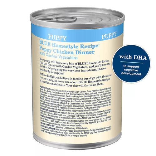 Blue Buffalo Homestyle Recipe Puppy Wet Dog Food - Chicken, 12.5 oz