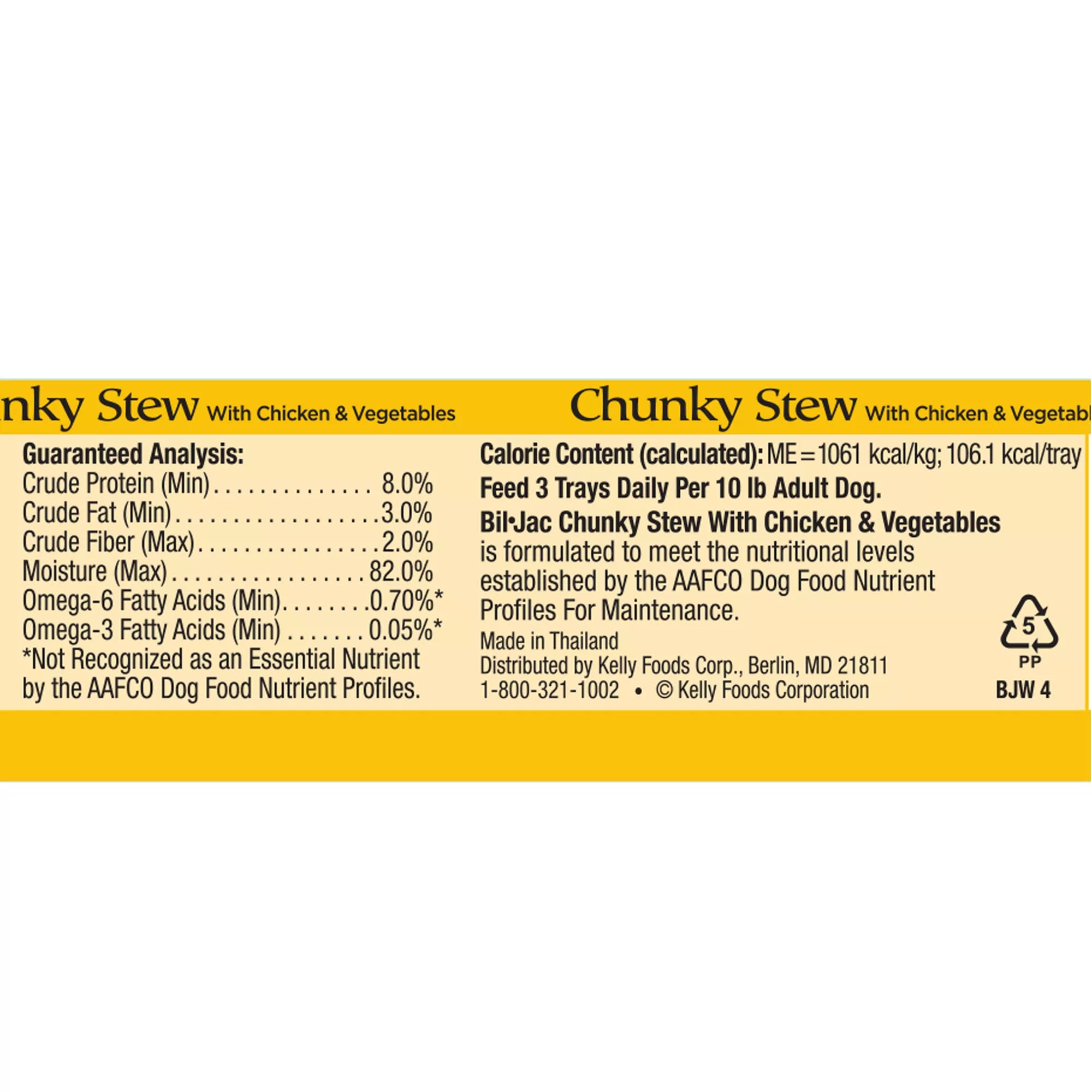 Bil-Jac Adult Wet Dog Food - Grain-Free Pet Food, Gluten Free, Chunky Stew