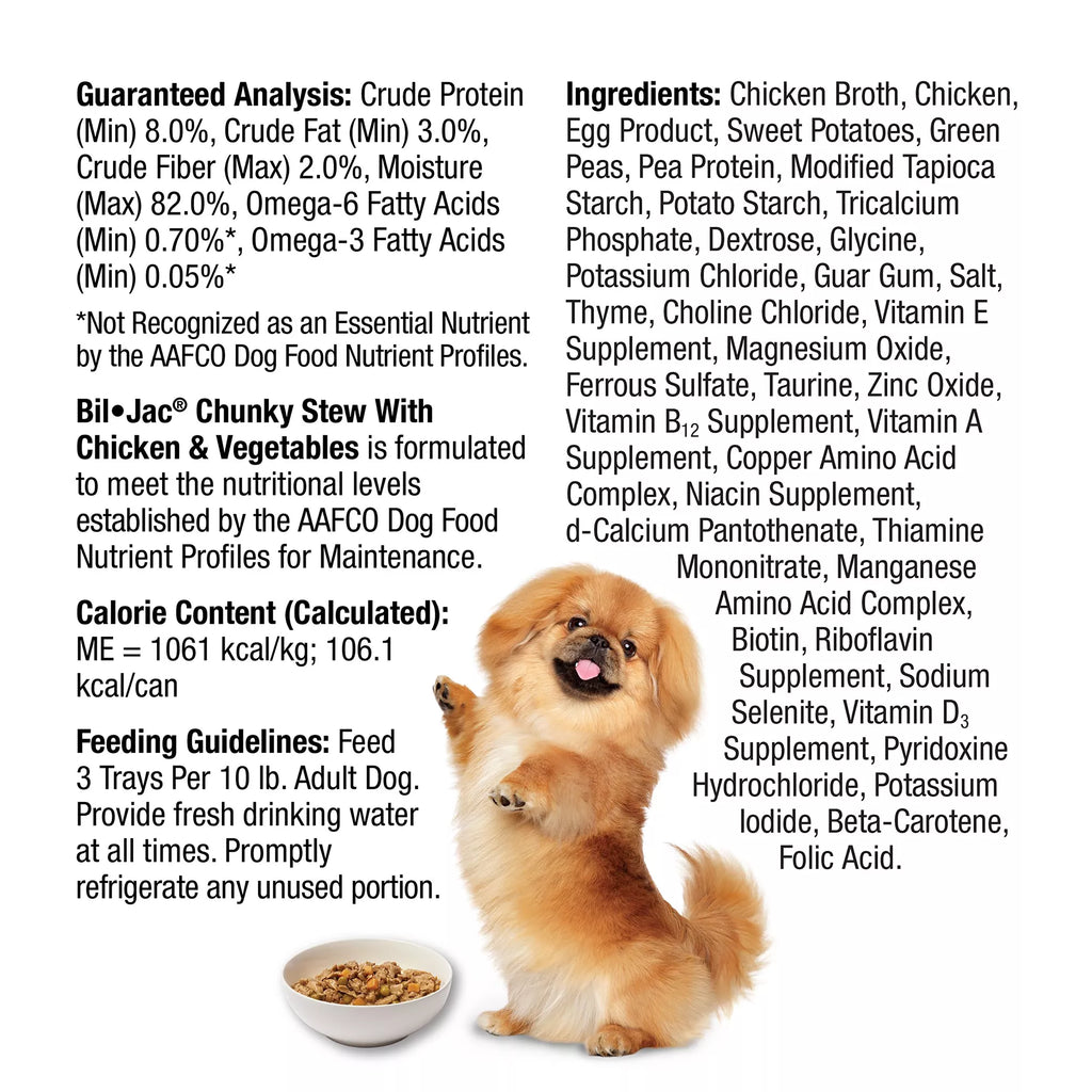 Bil-Jac Adult Wet Dog Food - Grain-Free Pet Food, Gluten Free, Chunky Stew