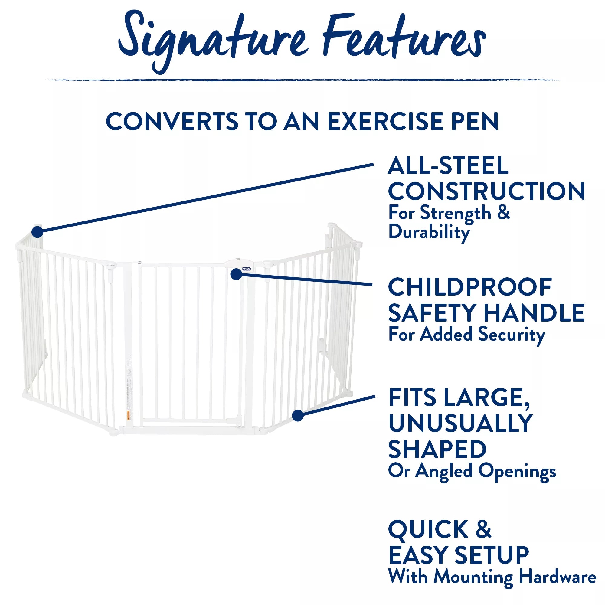 Top Paw Super-Wide Convertible Pet Gate