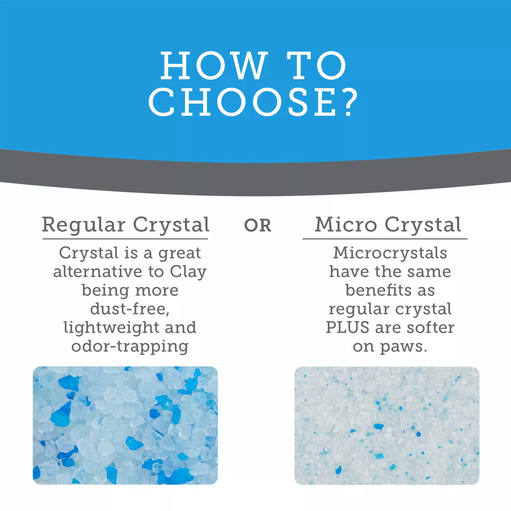 ExquisiCat Crystals Multi-Cat Silica Cat Litter - Unscented Pet Litter, Low Dust Litter