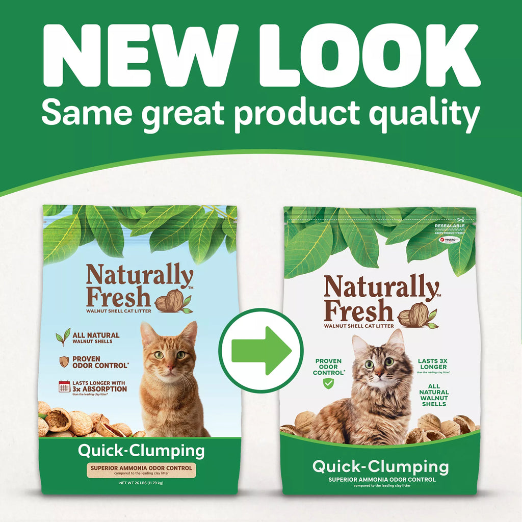 Natural Pet Foodly Fresh Clumping Walnut Cat Litter - Low Tracking, Natural Pet Food