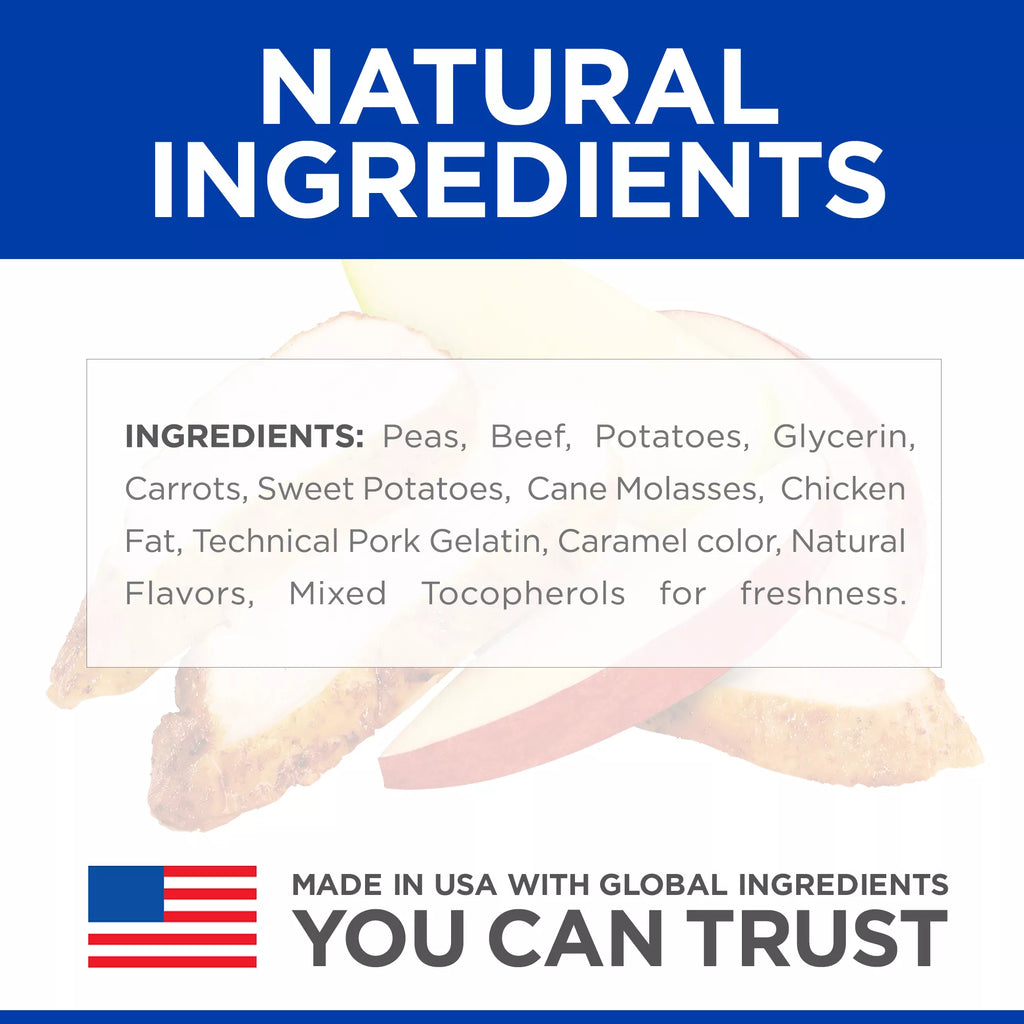 Hill's Science Diet Soft Baked Dog Treat - Natural Pet Food, Grain-Free Pet Food, Beef & Sweet Potato