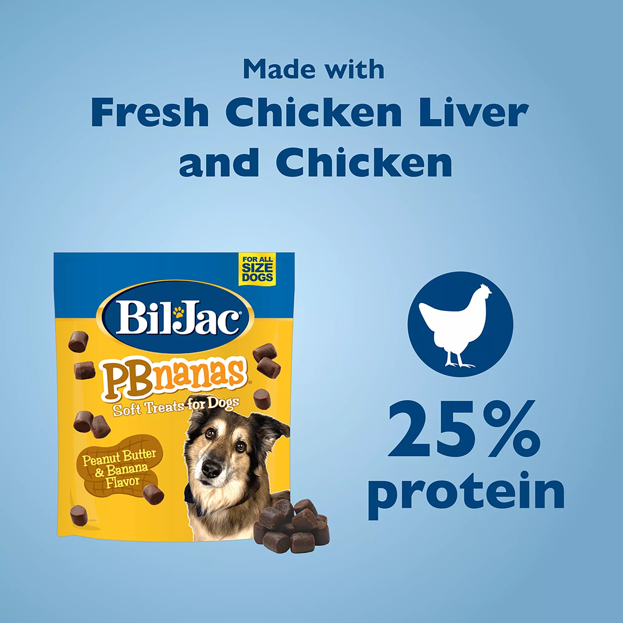 Bil-Jac PBnanas Peanut Butter & Banana Soft Dog Treat