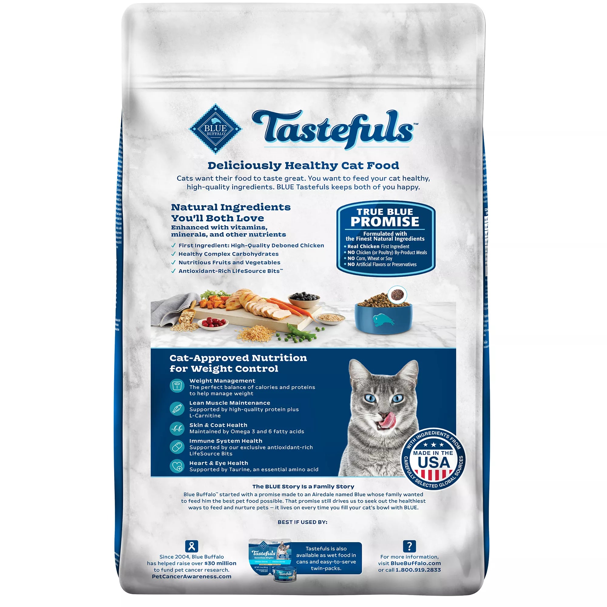 Blue Buffalo Tastefuls  Adult Dry Cat Food - Natural Pet Food, Chicken