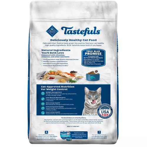 Blue Buffalo Tastefuls  Adult Dry Cat Food - Natural Pet Food, Chicken