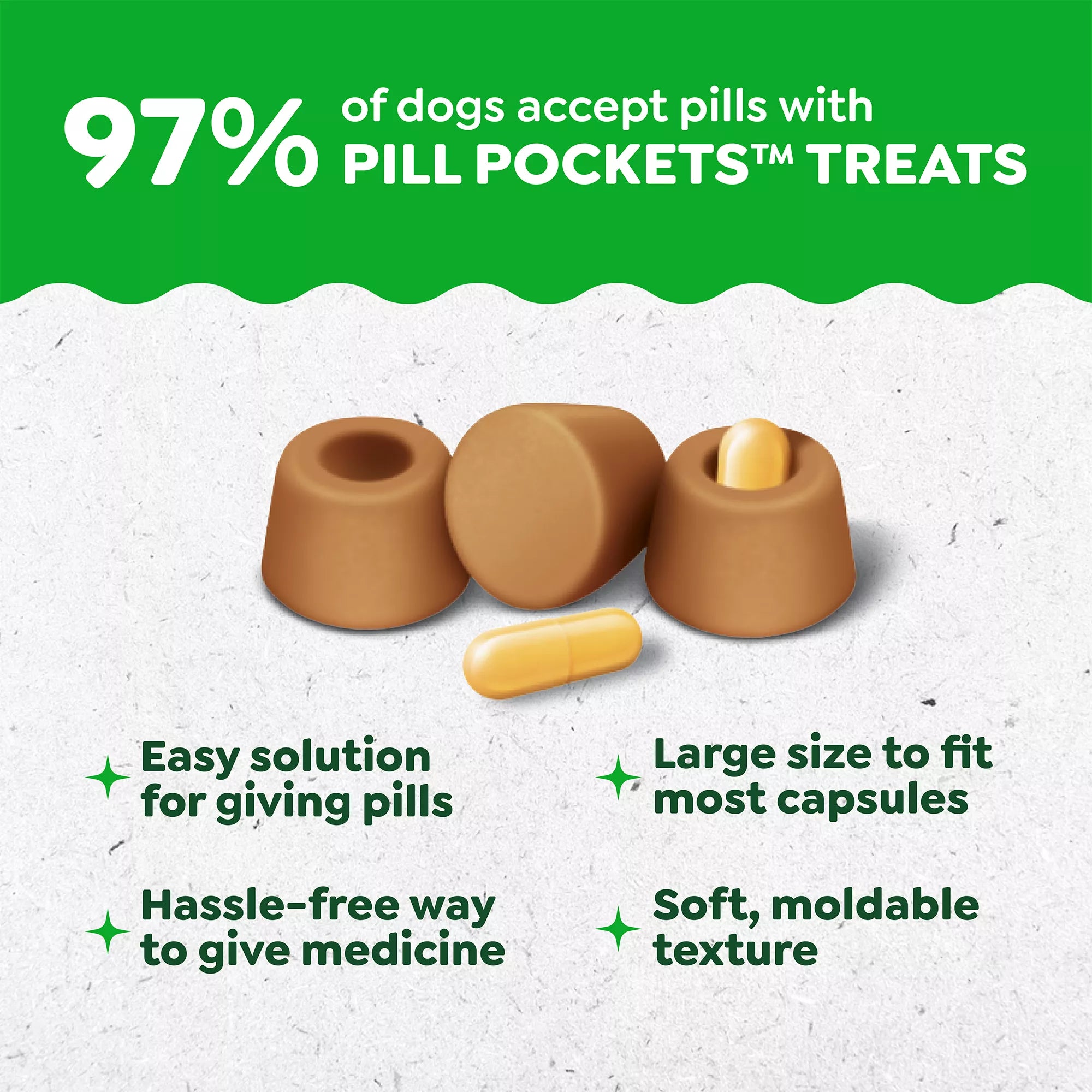 Greenies Pill Pockets Capsule Sized Chicken Flavored Dog Treats - Pill Administration Assistant