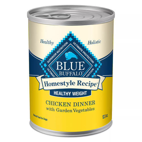 Blue Buffalo Homestyle Recipe Healthy Weight Adult Wet Dog Food - Chicken Dinner, 12.5 oz
