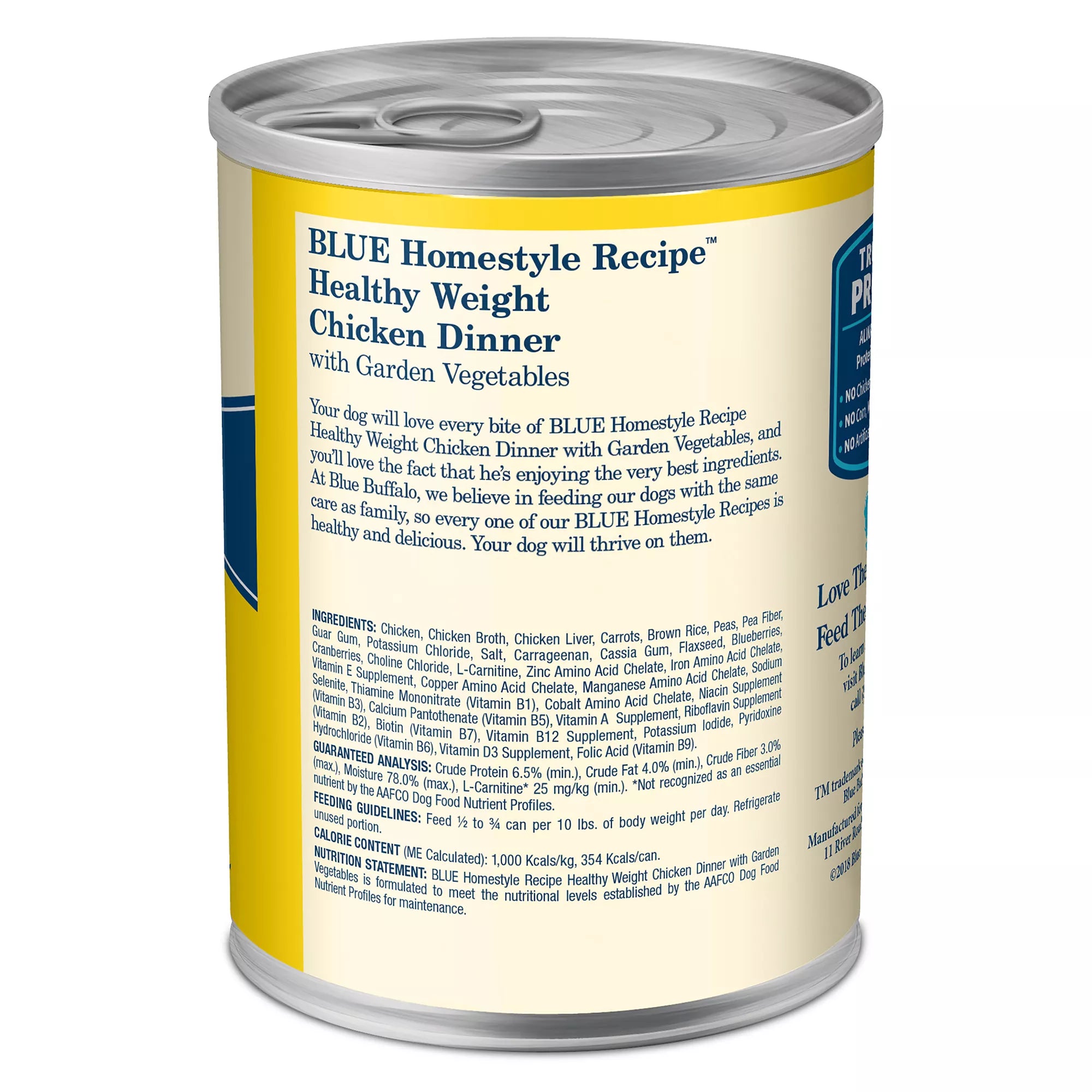 Blue Buffalo Homestyle Recipe Healthy Weight Adult Wet Dog Food - Chicken Dinner, 12.5 oz