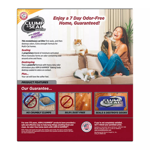Arm & Hammer Clump & Seal Multi-Cat Clumping Cat Litter - Low Dust Litter
