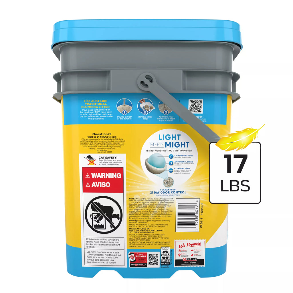 Purina Tidy Cats With Glade Multi-Cat Clumping Cat Litter - Clear Springs Scent, Lightweight