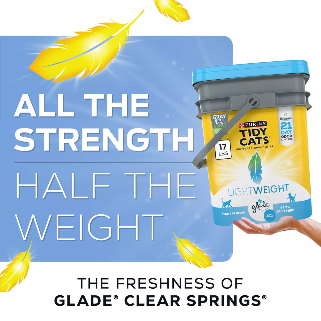 Purina Tidy Cats With Glade Multi-Cat Clumping Cat Litter - Clear Springs Scent, Lightweight