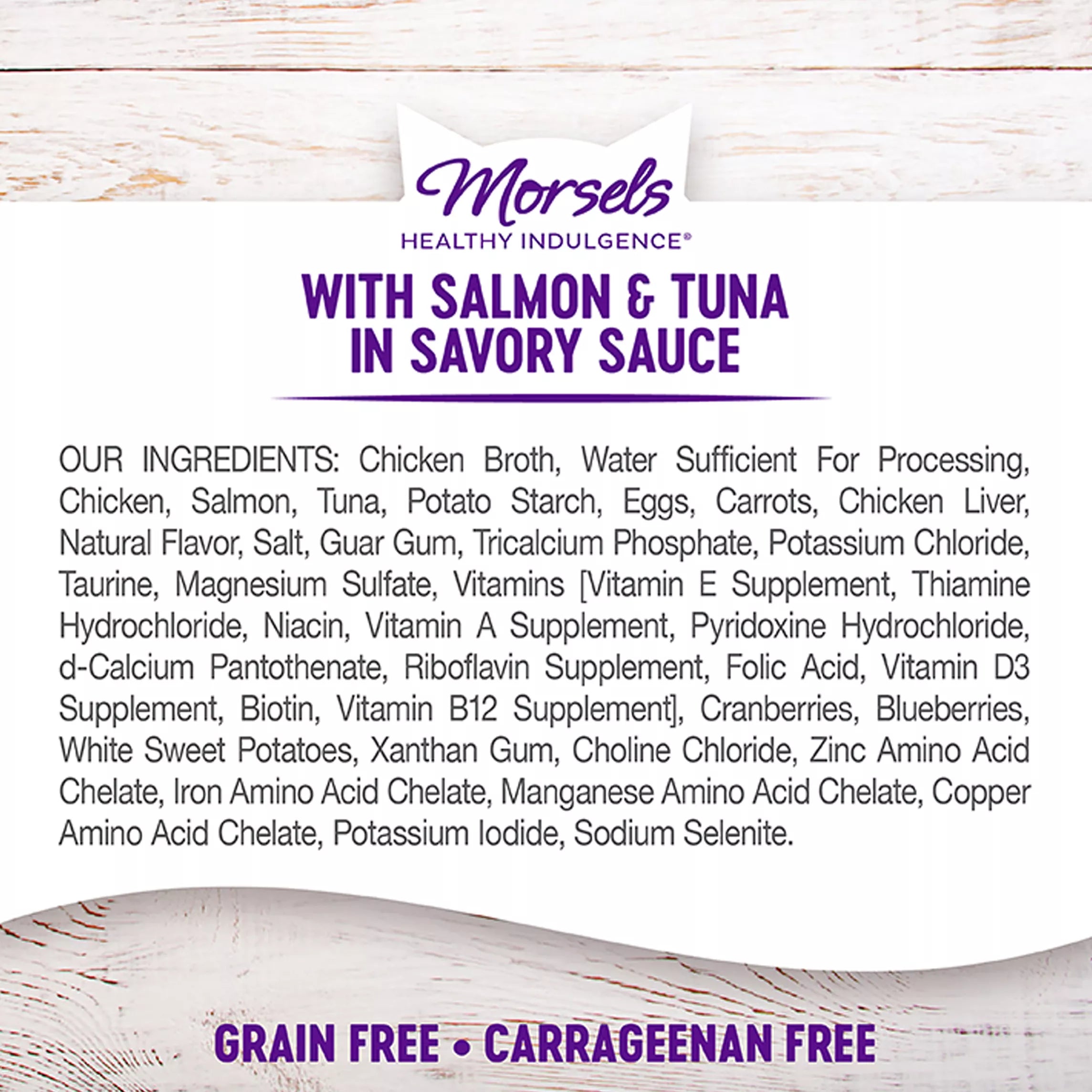 Wellness Healthy Indulgence Morsels Adult Cat Food - Grain-Free Pet Food, Natural Pet Food, Salmon & Tuna