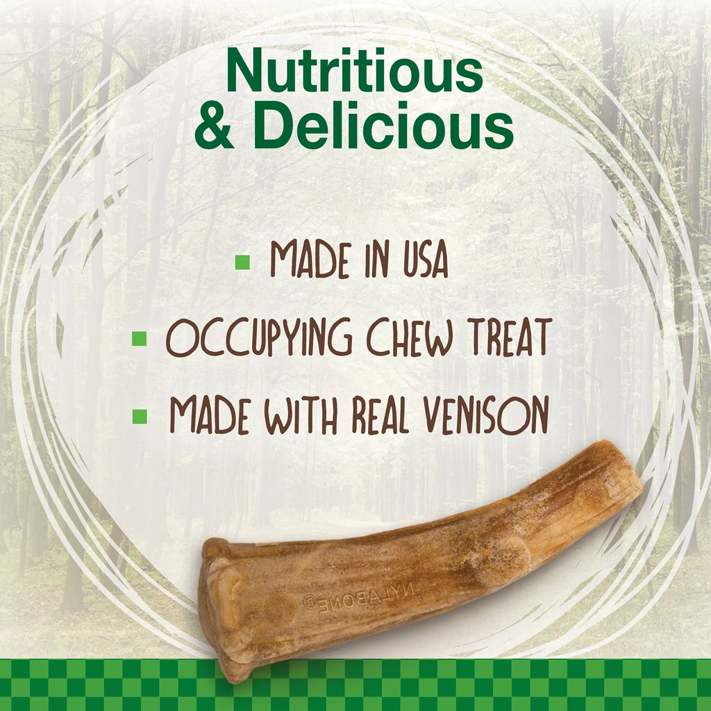 Nylabone Healthy Edibles Venison Antlers Dog Treats - 10 Pack