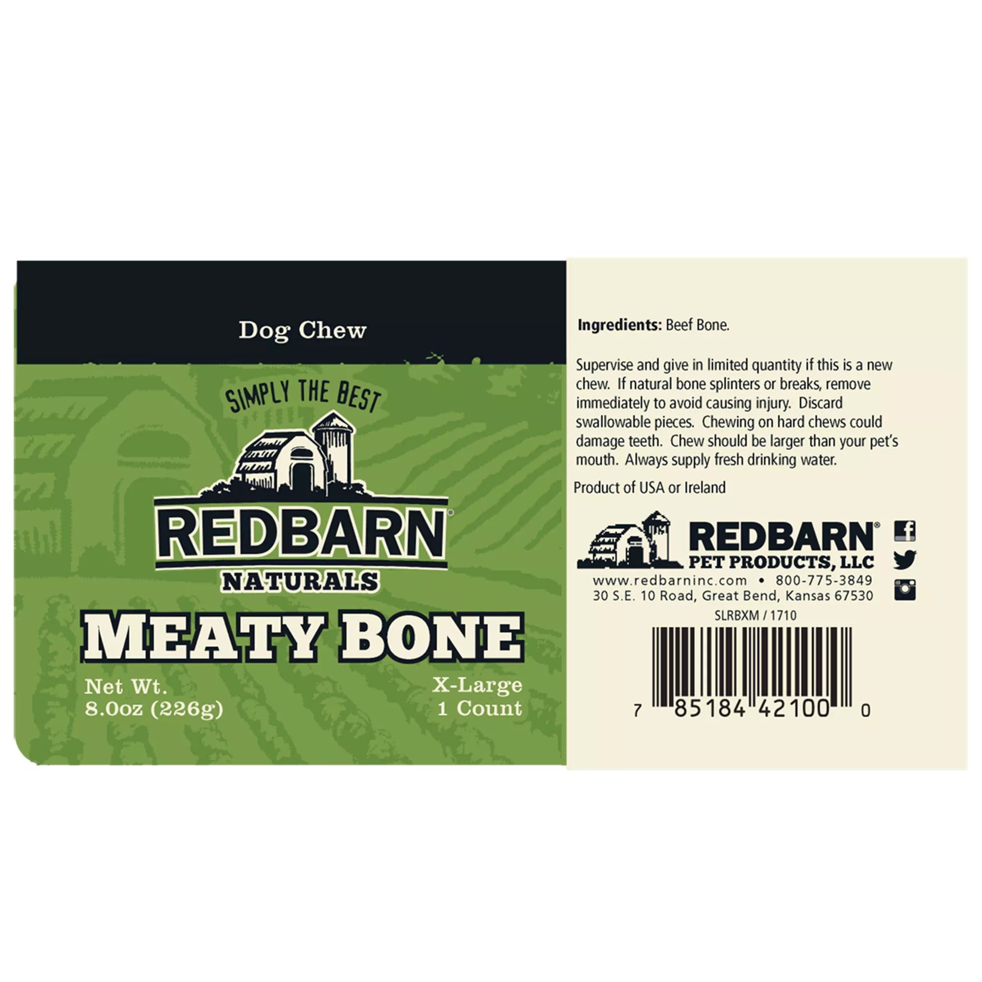 Redbarn Natural Pet Foods Meaty Bone XLarge Dog Treat