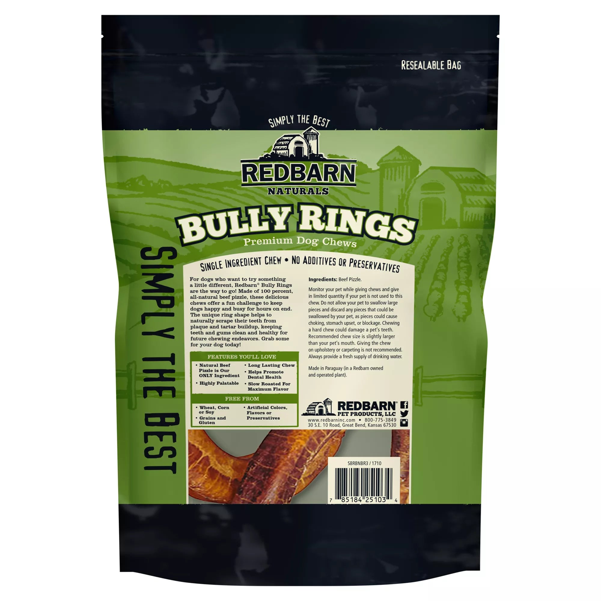 Redbarn Natural Pet Foods Bully Rings Dog Treat