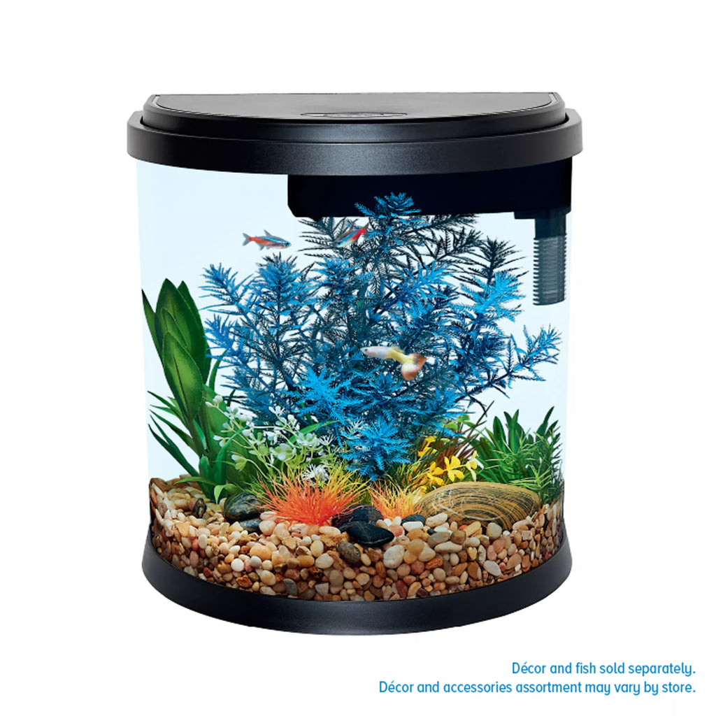 Top Fin Half Moon Aquarium - 3.5 Gallon