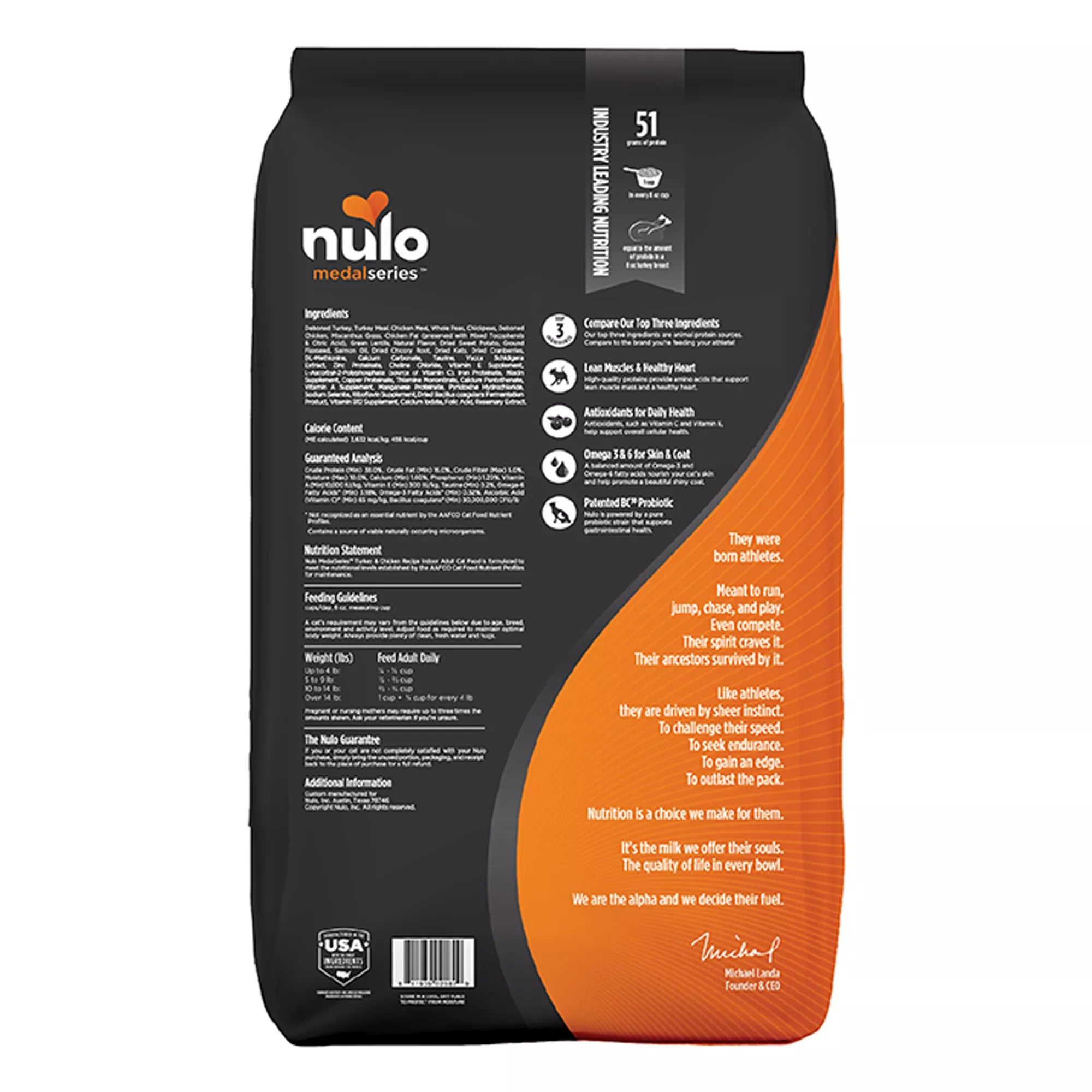 Nulo MedalSeries  Adult Dry Cat Food - Grain-Free Pet Food, Turkey & Chicken