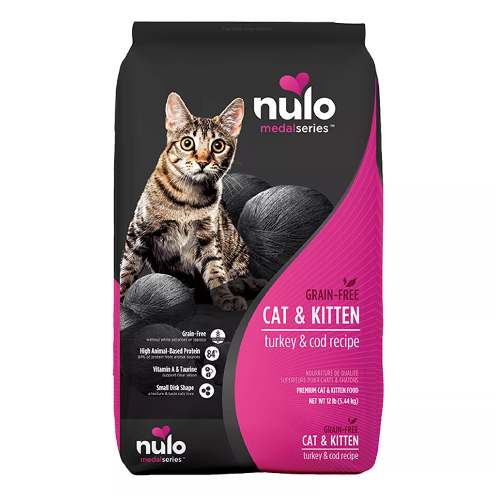 Nulo MedalSeries  All Life stages Dry Cat Food - Grain-Free Pet Food, Turkey & Cod