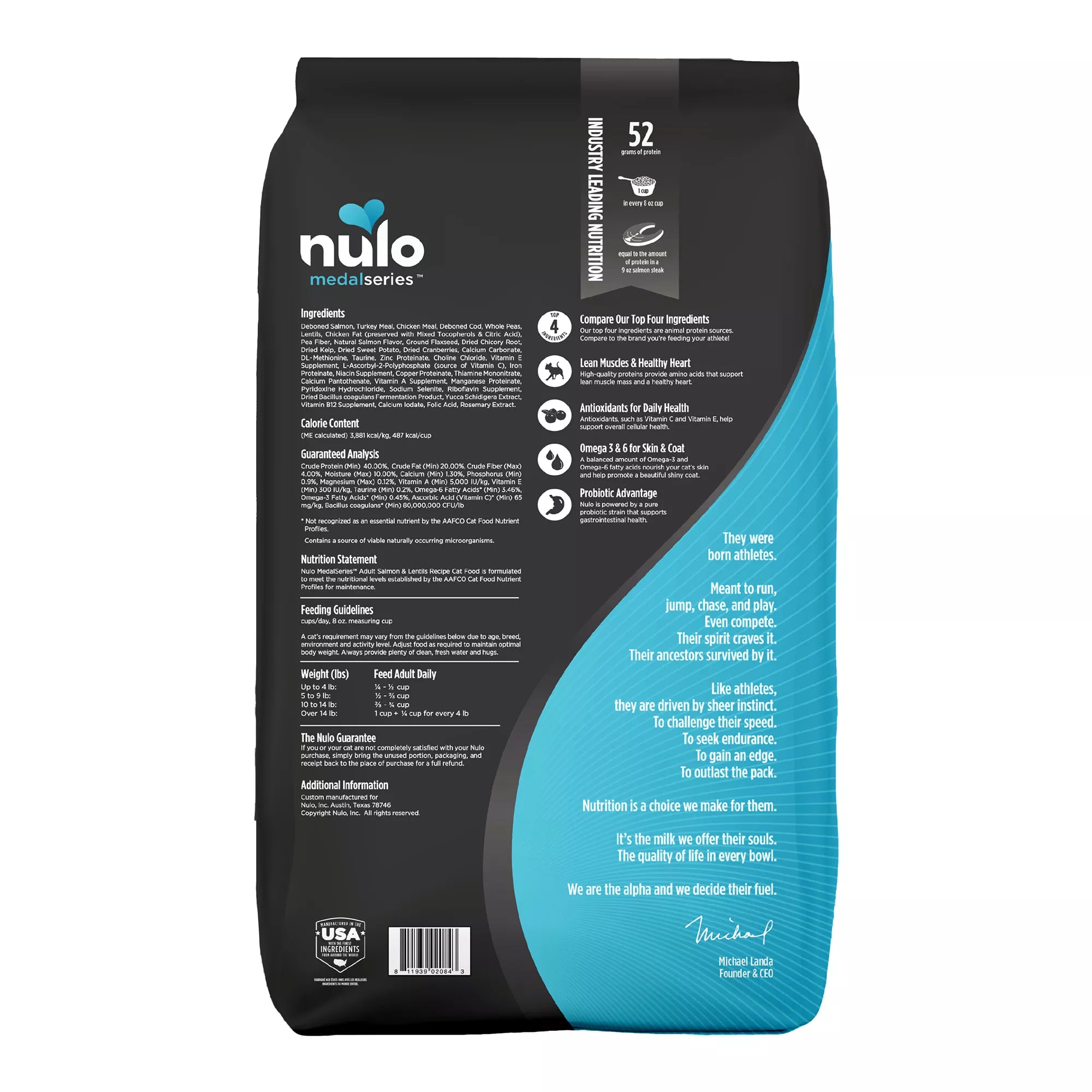 Nulo MedalSeries  Adult Dry Cat Food - Grain-Free Pet Food, Salmon