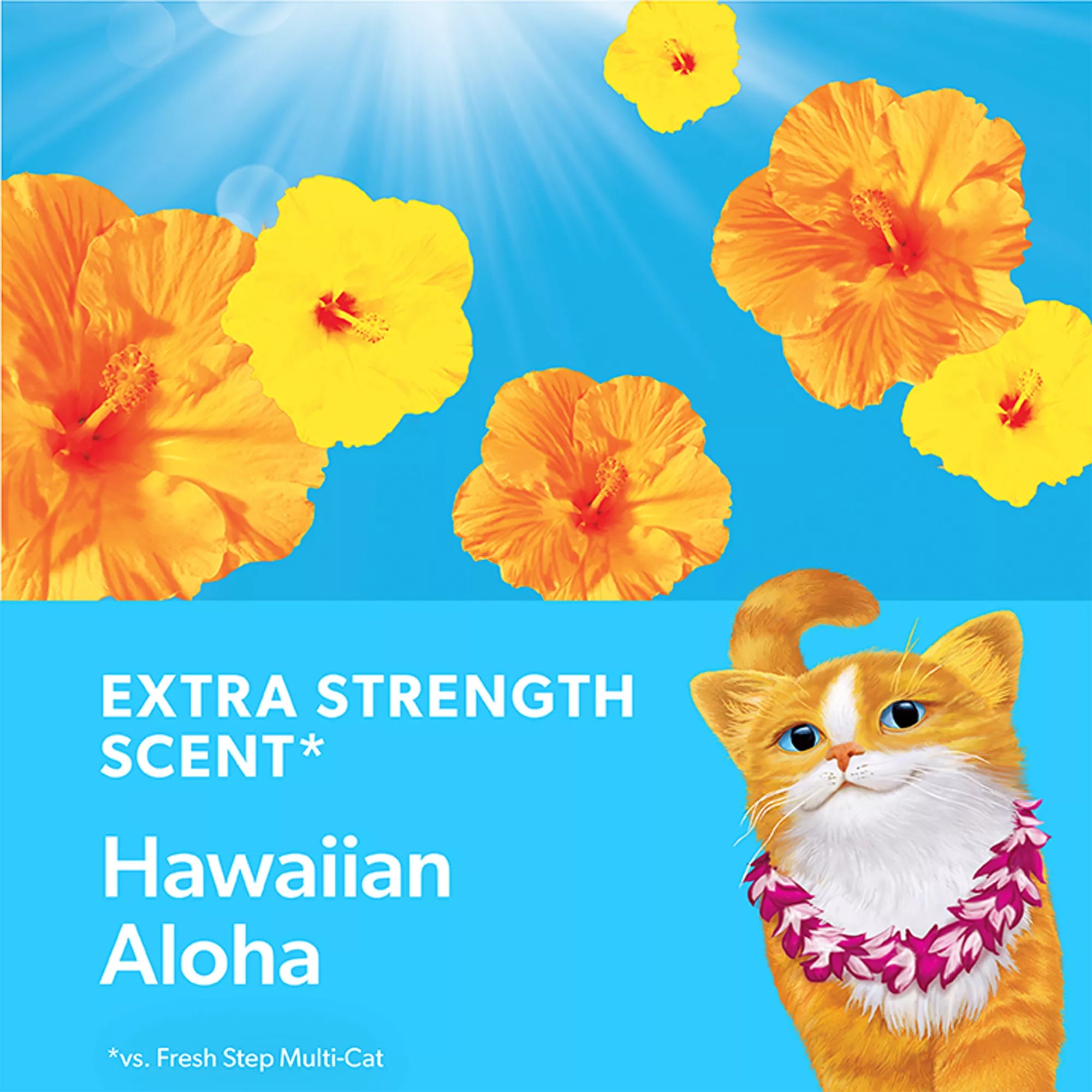 Fresh Step Extreme with Febreze Clay Cat Litter - Hawaiian Aloha Scented, Low Dust Litter