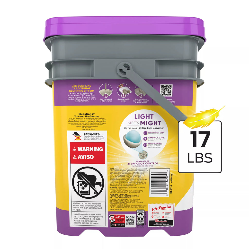 Purina Tidy Cats With Glade Multi-Cat Clumping Cat Litter - Clean Blossom Scent, Lightweight
