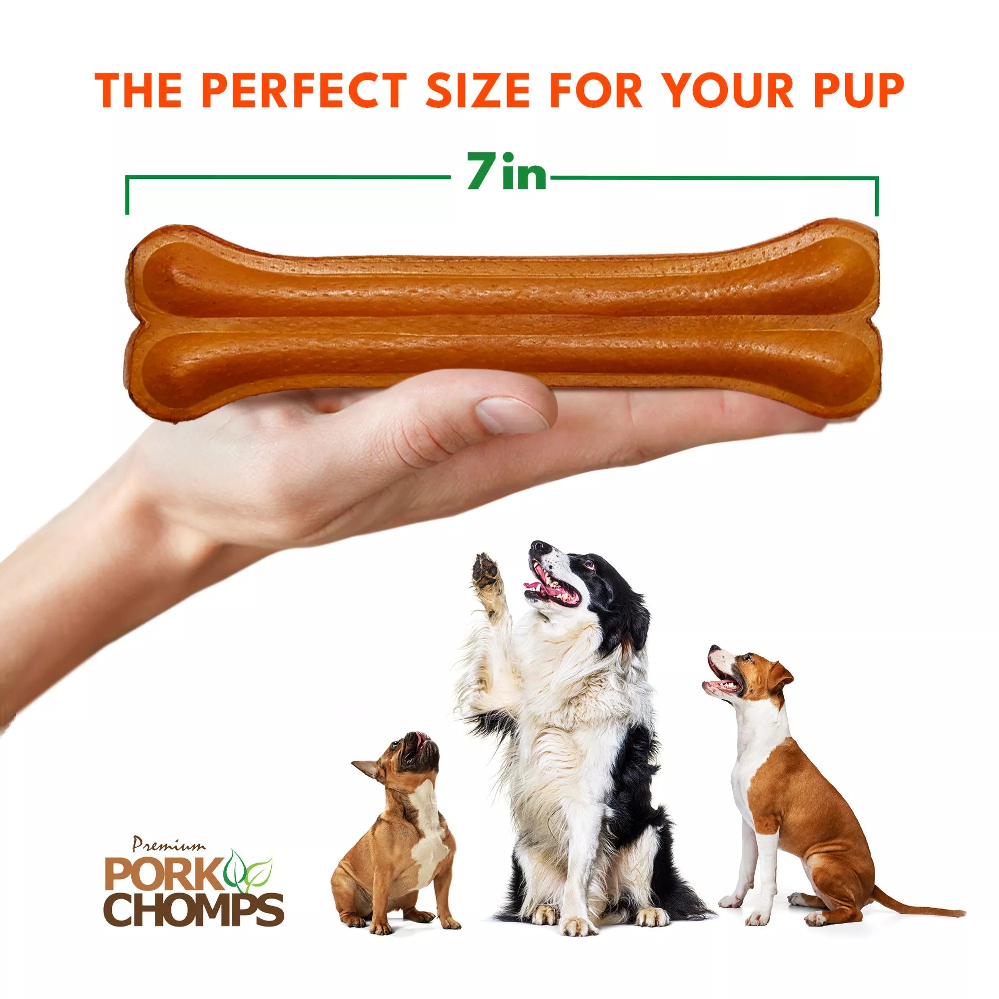 Pork Chomps Rawhide Free Bone Dog Treat