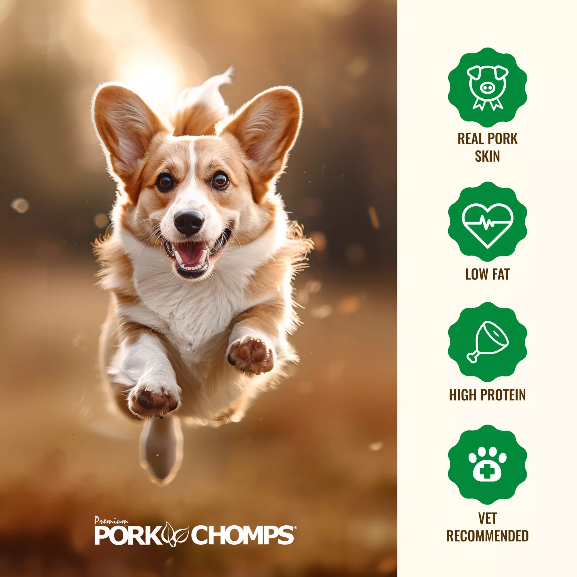 Pork Chomps Rawhide Free Bone Dog Treat