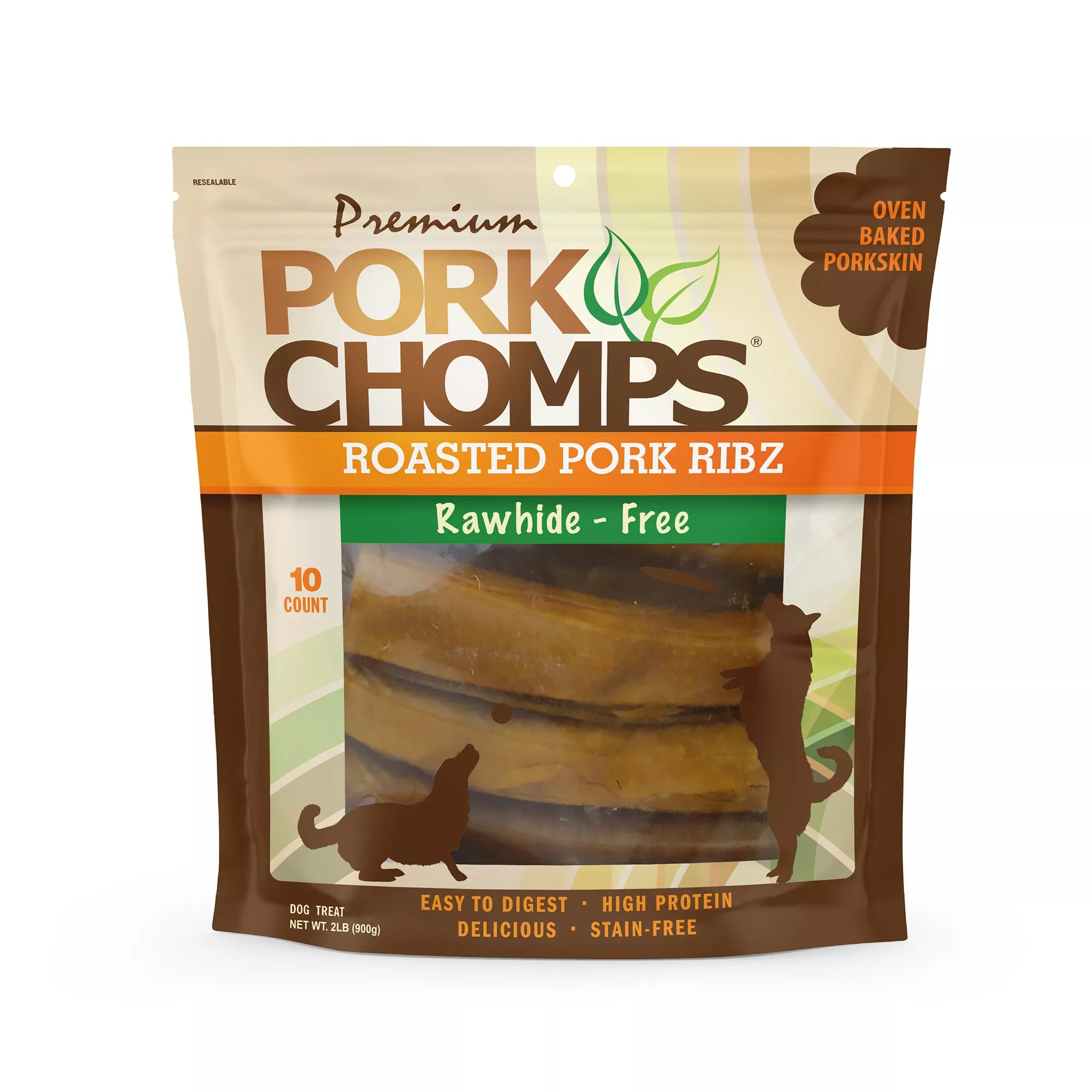 Pork Chomps Roasted Pork Ribz Rawhide Free Dog Treat